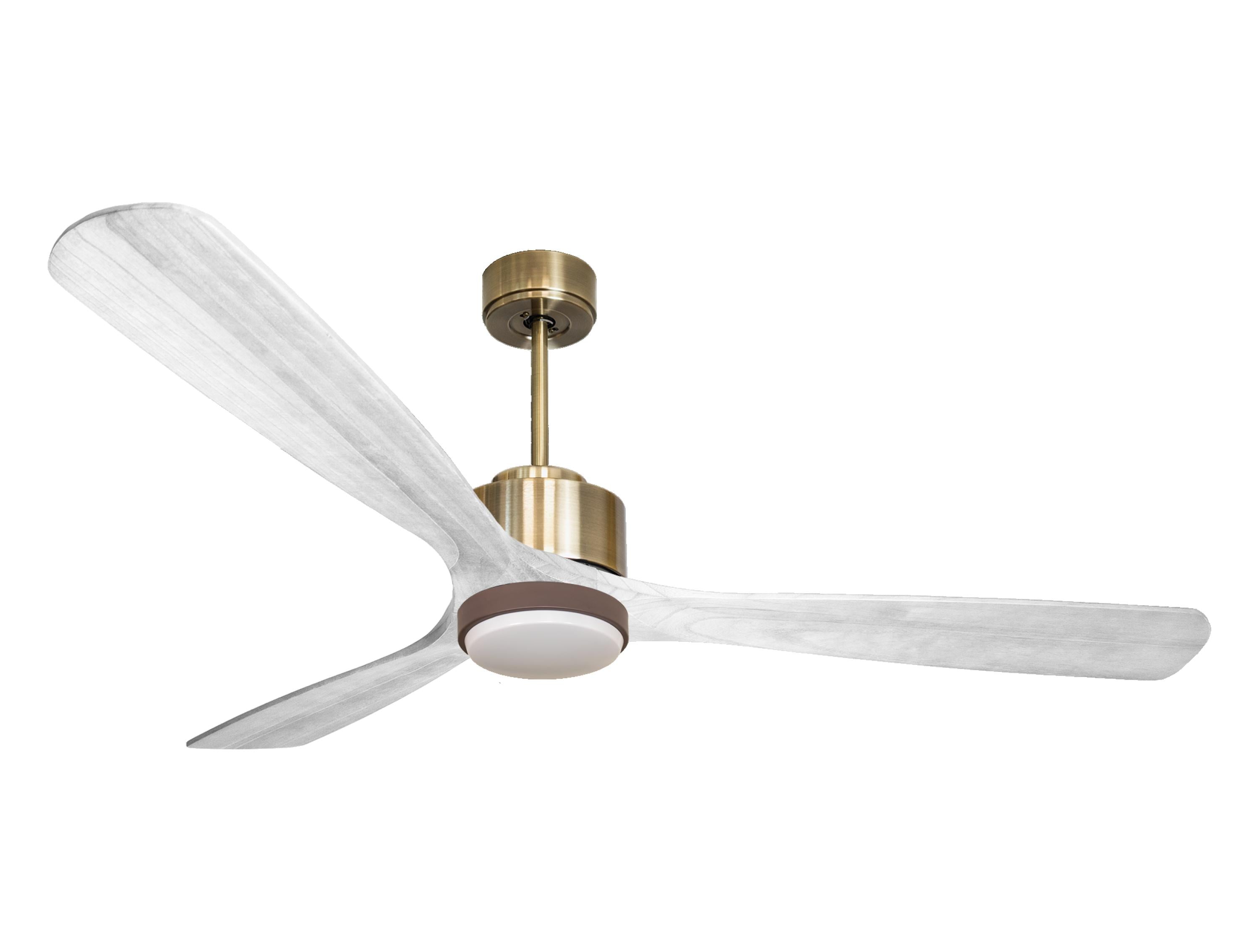 Ventilateur de plafond Réversible Thermostat Dimmable Wifi Moteur à courant continu Toits en pente Télécommande Lumière à trois tons Hypersilence Mémoire