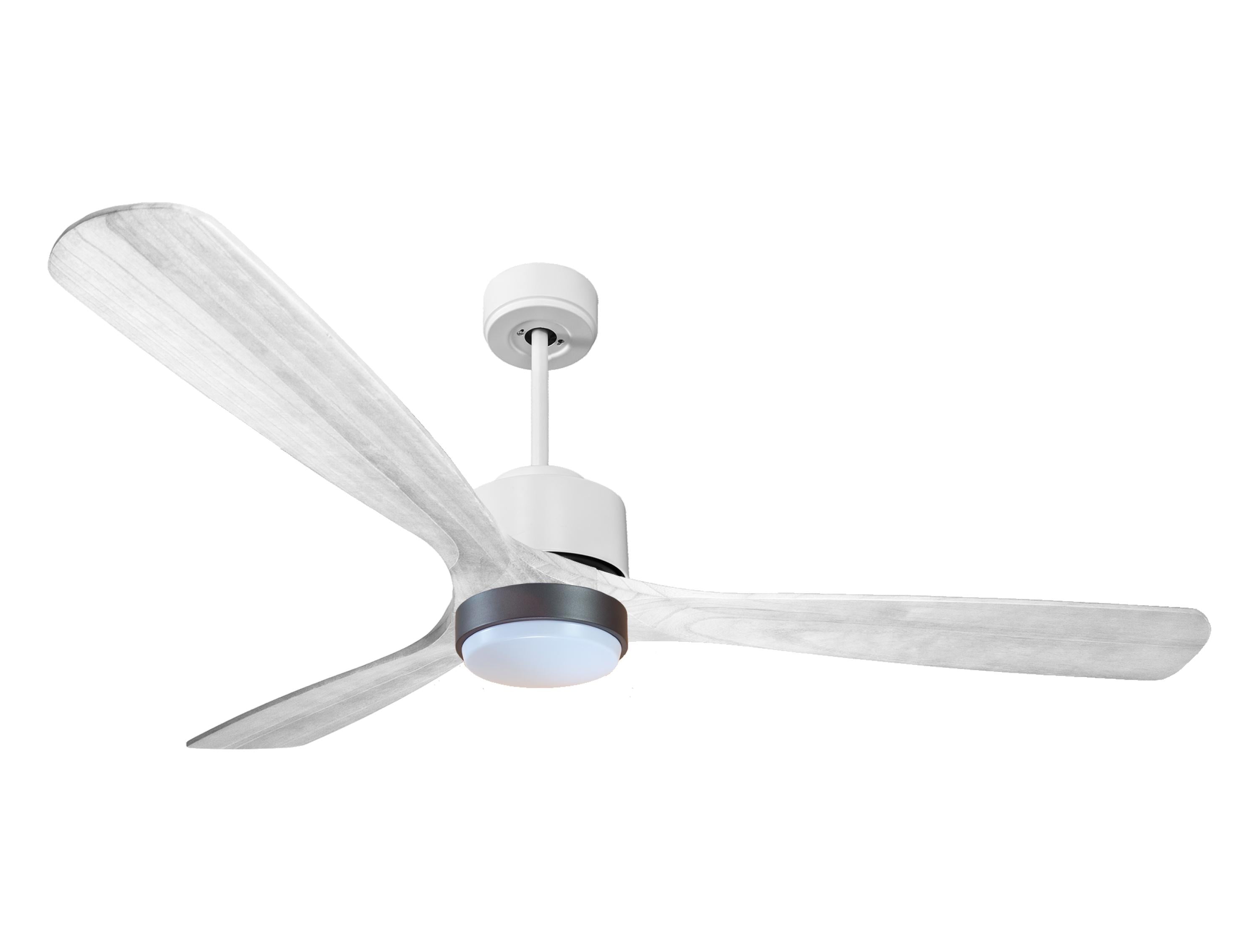 Ventilateur de plafond Réversible Thermostat Dimmable Wifi Moteur à courant continu Toits en pente Télécommande Lumière à trois tons Hypersilence Mémoire