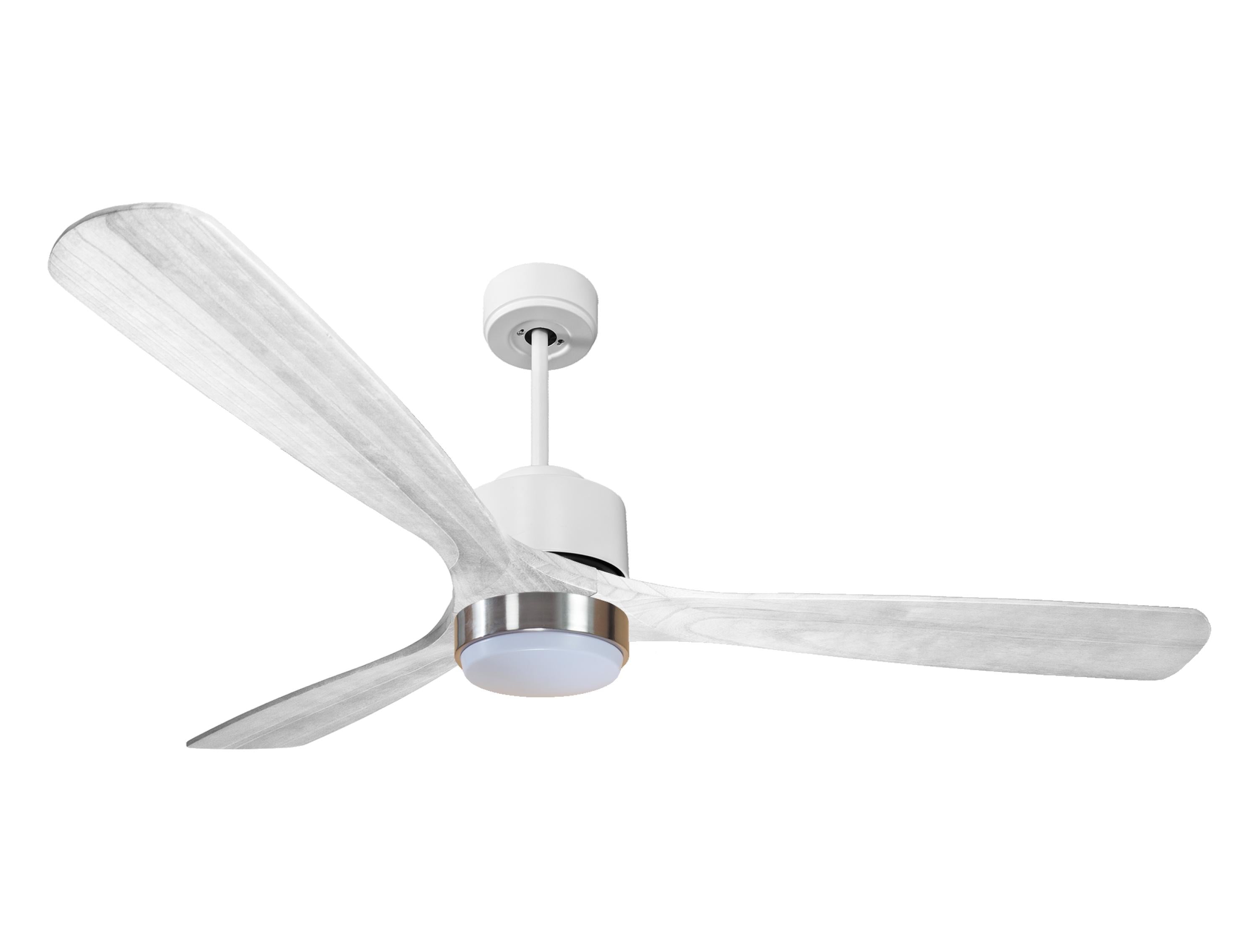 Ventilateur de plafond Réversible Thermostat Dimmable Wifi Moteur à courant continu Toits en pente Télécommande Lumière à trois tons Hypersilence Mémoire