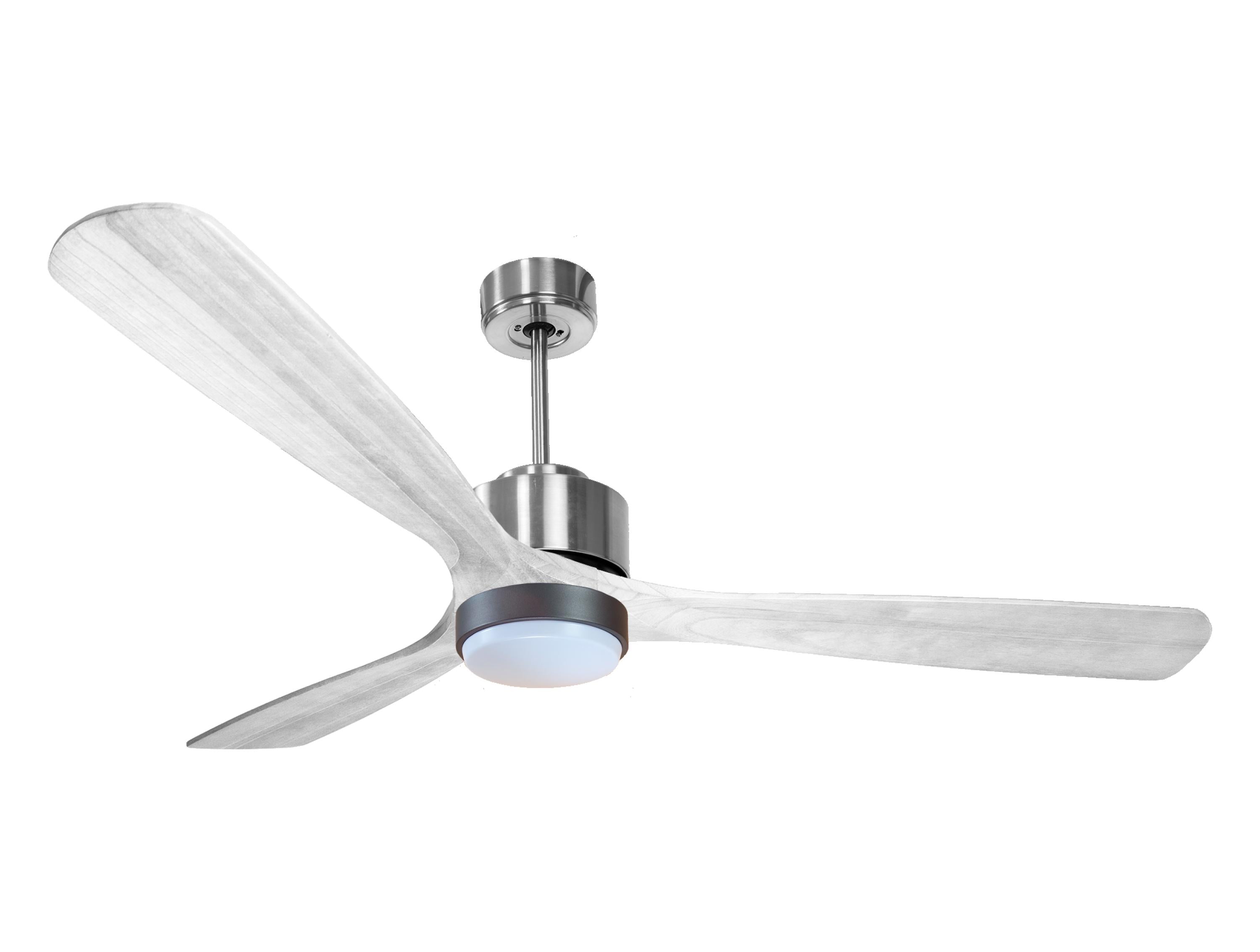 Ventilateur de plafond Réversible Thermostat Dimmable Wifi Moteur à courant continu Toits en pente Télécommande Lumière à trois tons Hypersilence Mémoire
