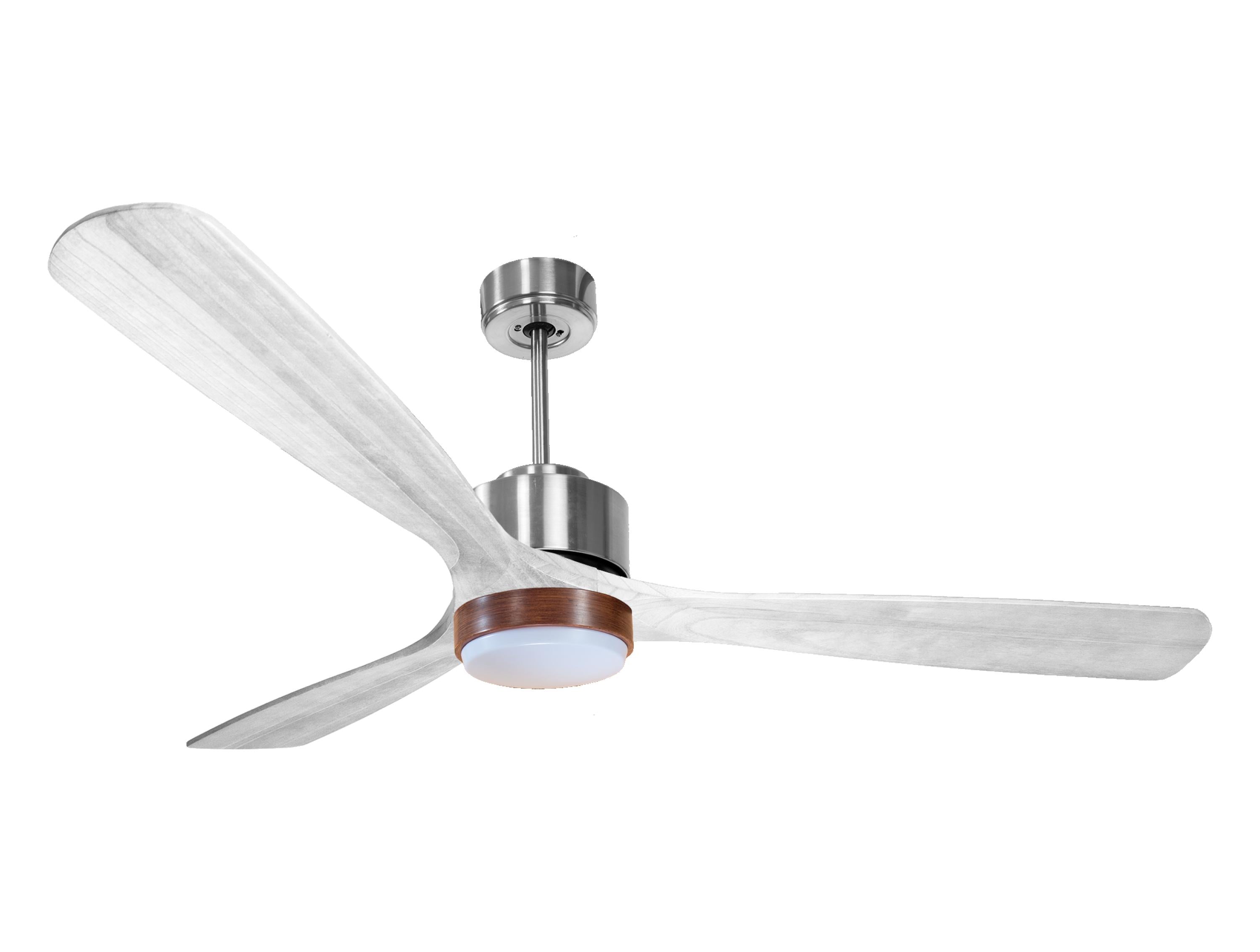 Ventilateur de plafond Réversible Thermostat Dimmable Wifi Moteur à courant continu Toits en pente Télécommande Lumière à trois tons Hypersilence Mémoire