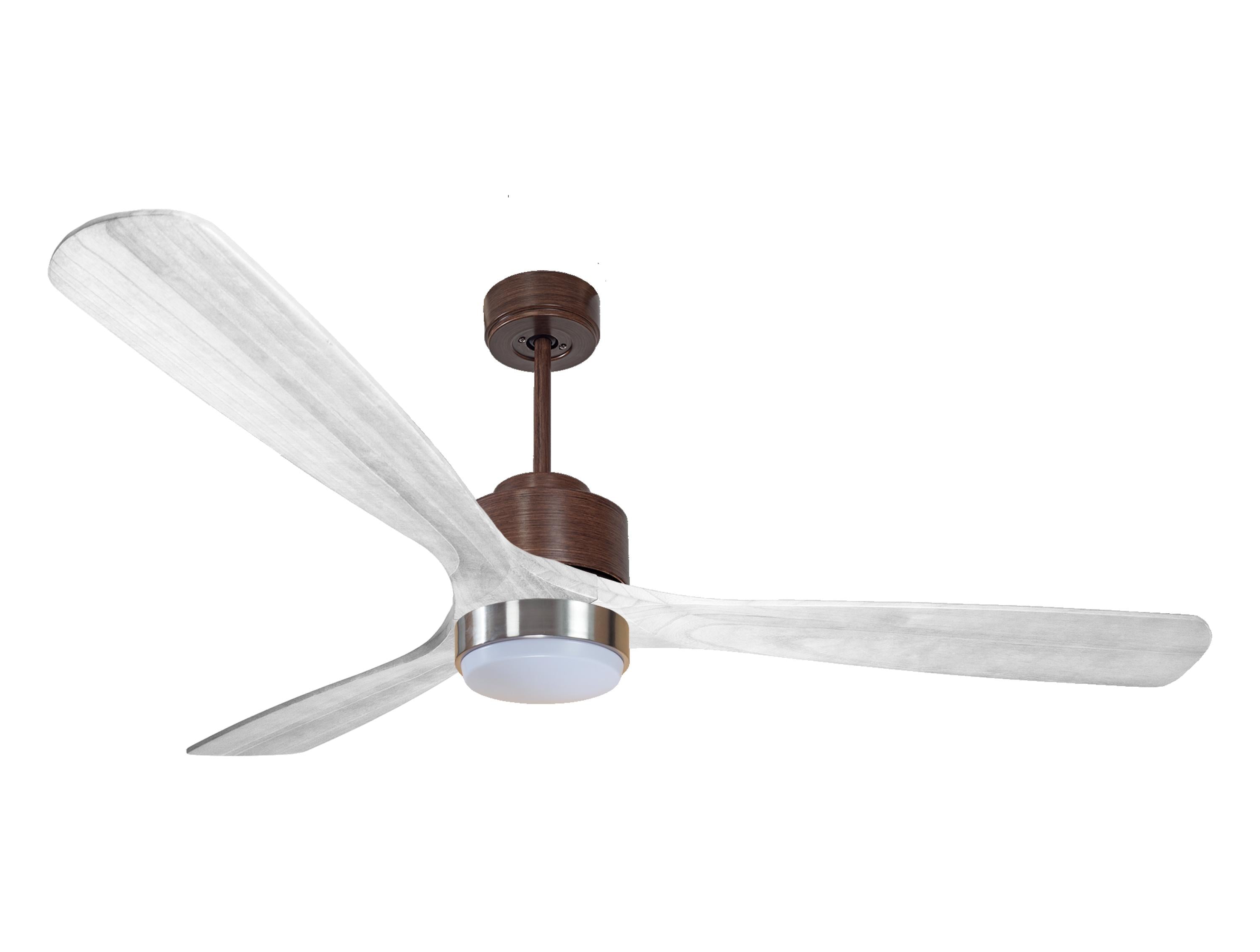 Ventilateur de plafond Réversible Thermostat Dimmable Wifi Moteur à courant continu Toits en pente Télécommande Lumière à trois tons Hypersilence Mémoire