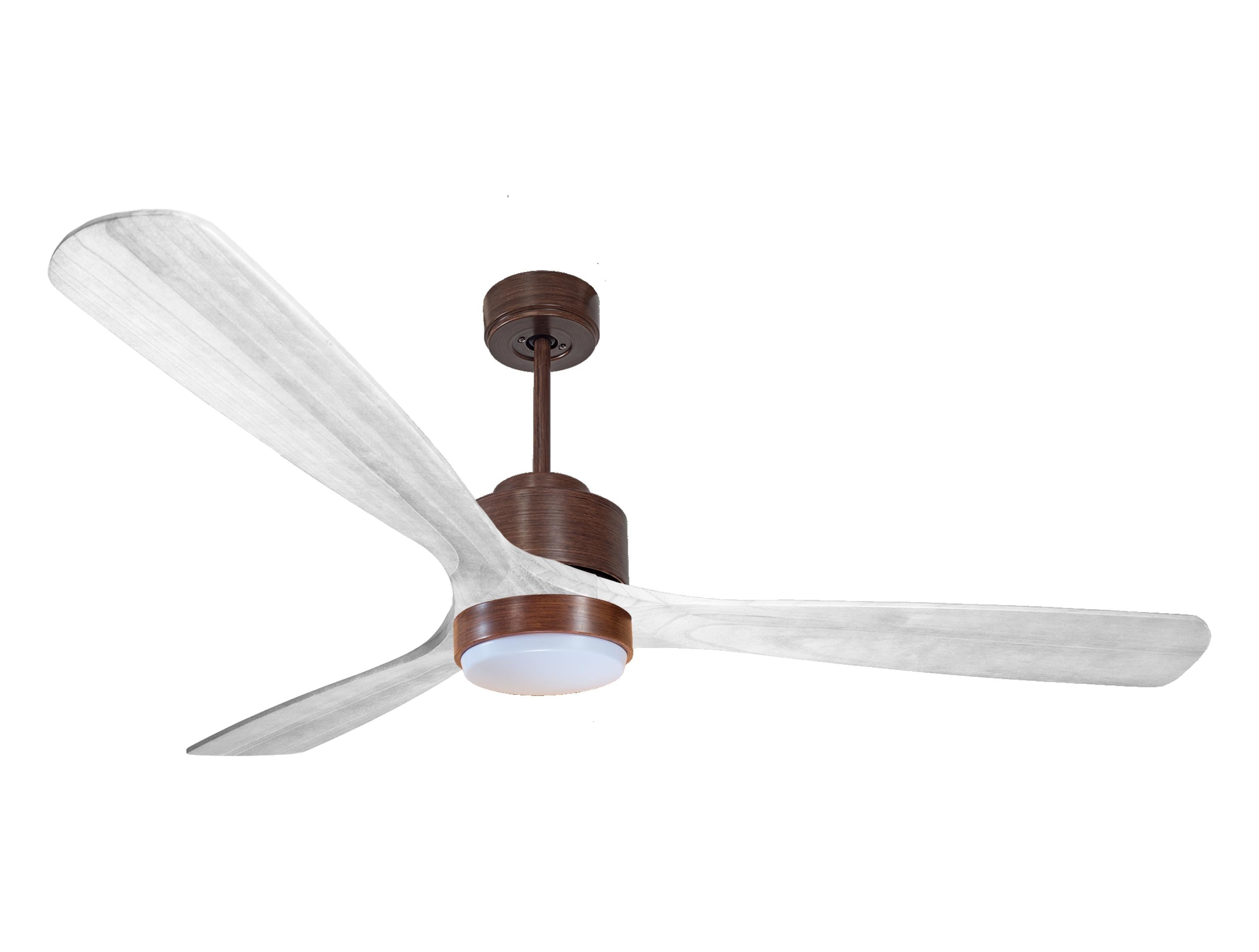 Ventilateur de plafond Réversible Thermostat Dimmable Wifi Moteur à courant continu Toits en pente Télécommande Lumière à trois tons Hypersilence Mémoire