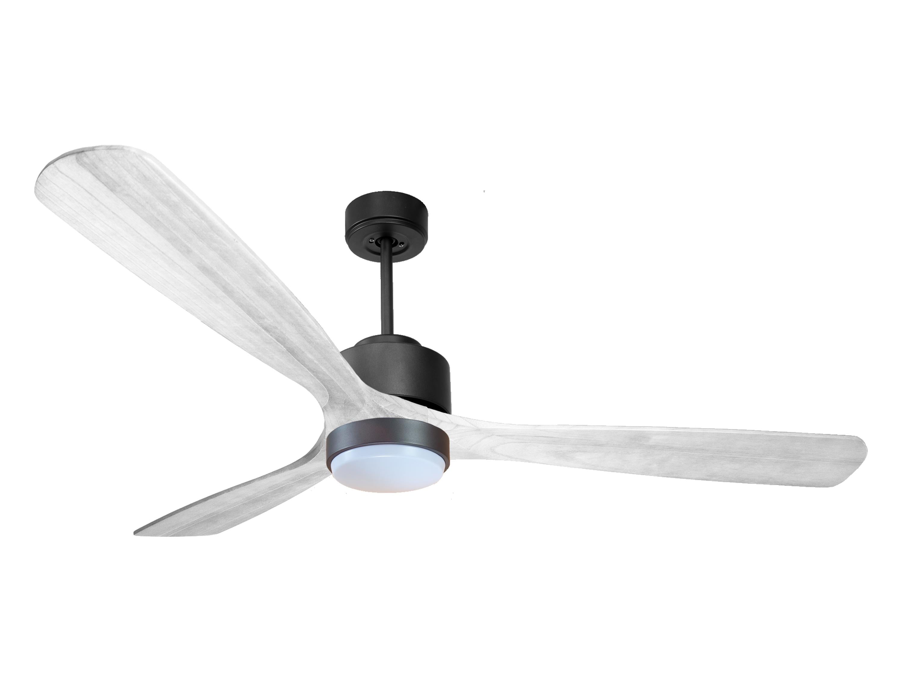 Ventilateur de plafond Réversible Thermostat Dimmable Wifi Moteur à courant continu Toits en pente Télécommande Lumière à trois tons Hypersilence Mémoire