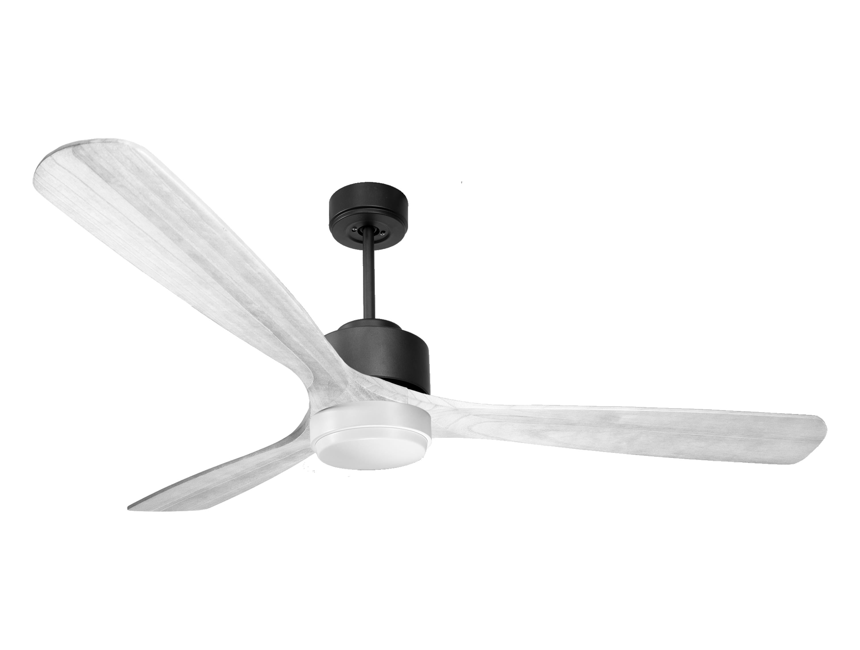 Ventilateur de plafond Réversible Thermostat Dimmable Wifi Moteur à courant continu Toits en pente Télécommande Lumière à trois tons Hypersilence Mémoire
