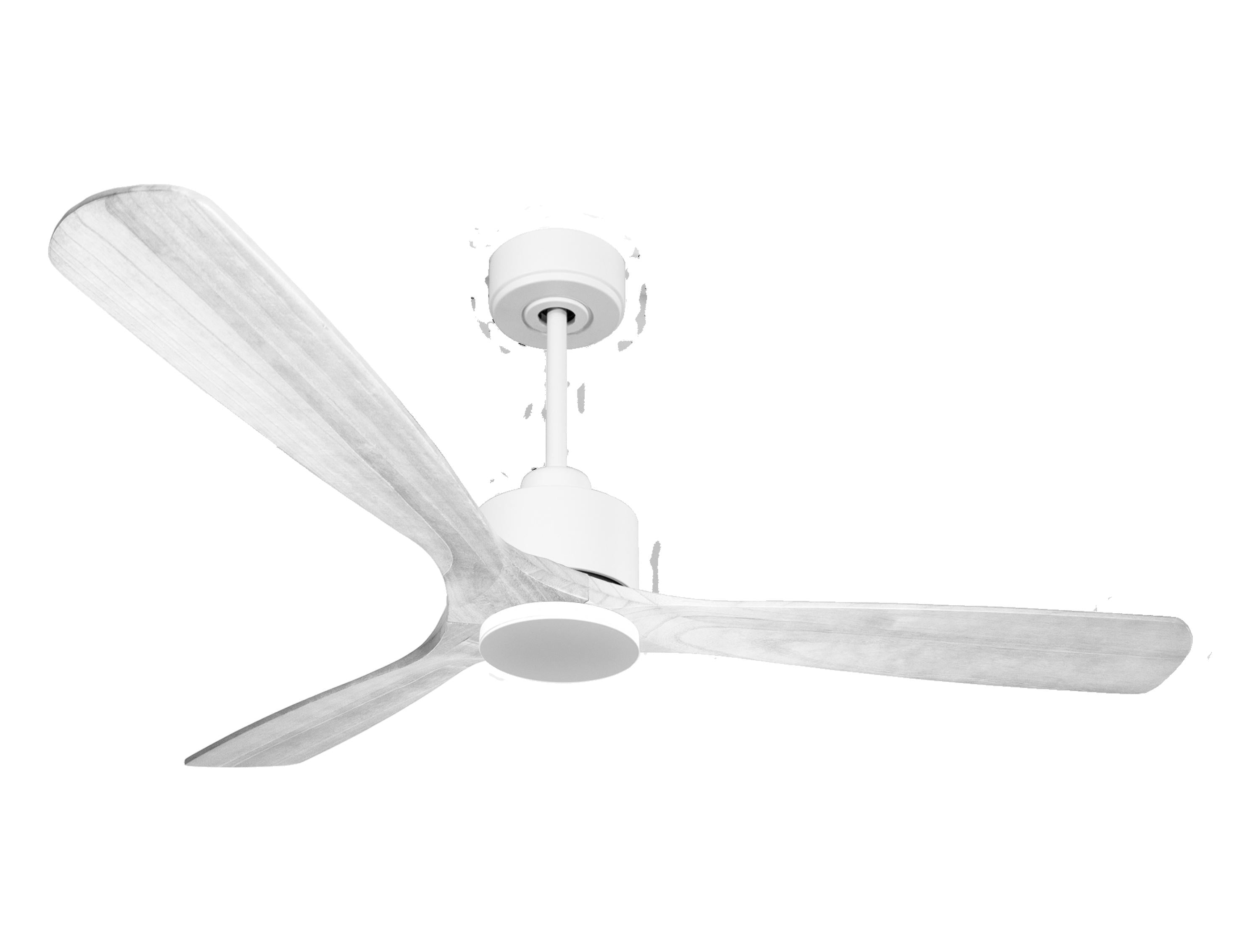 Ventilateur de plafond Réversible Thermostat Wifi Moteur à courant continu Toits en pente Télécommande Hypersilence Mémoire