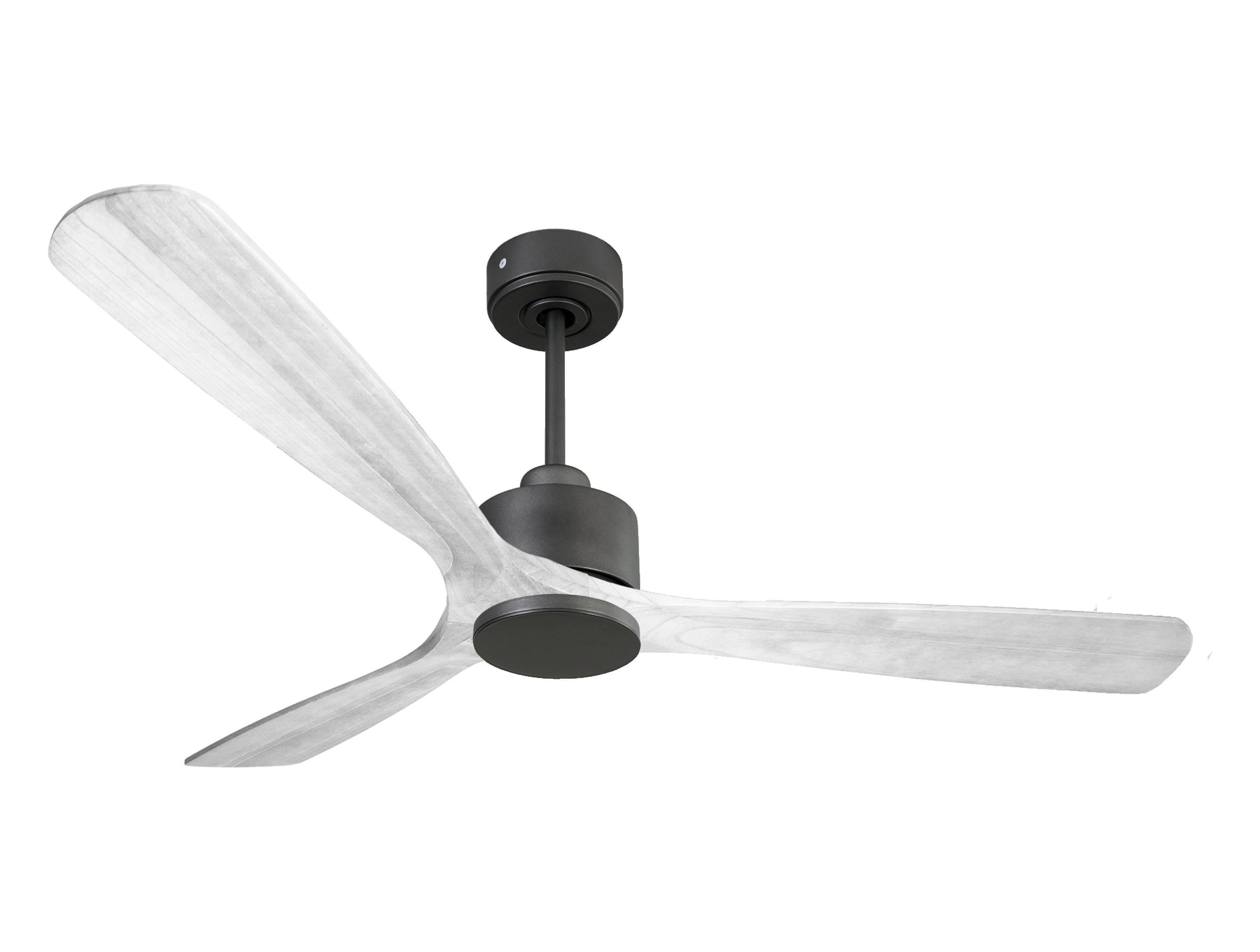 Ventilateur de plafond Réversible Thermostat Wifi Moteur à courant continu Toits en pente Télécommande Hypersilence Mémoire