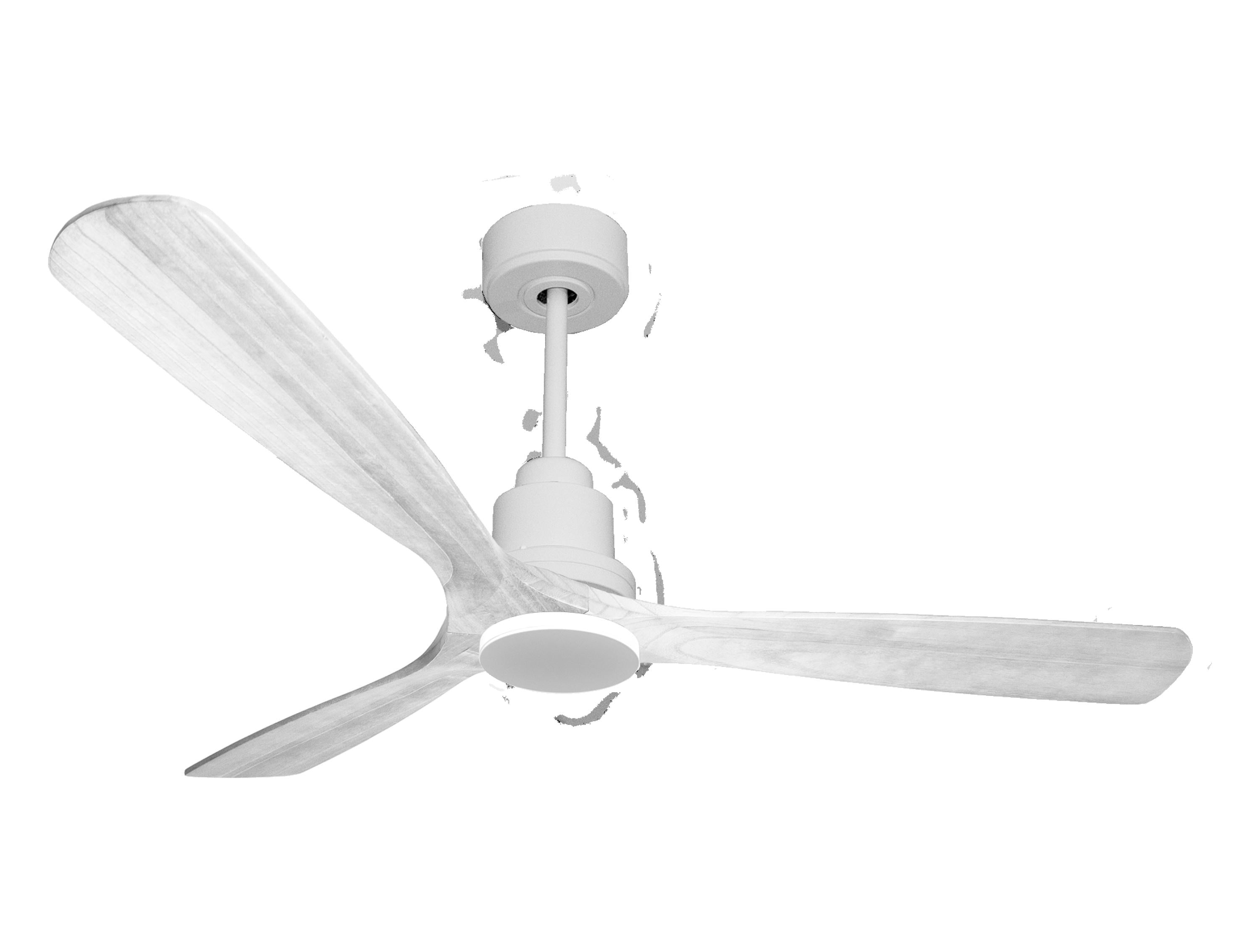 Ventilateur de plafond Réversible Thermostat Wifi Moteur à courant continu Toits en pente Télécommande Hypersilence Mémoire