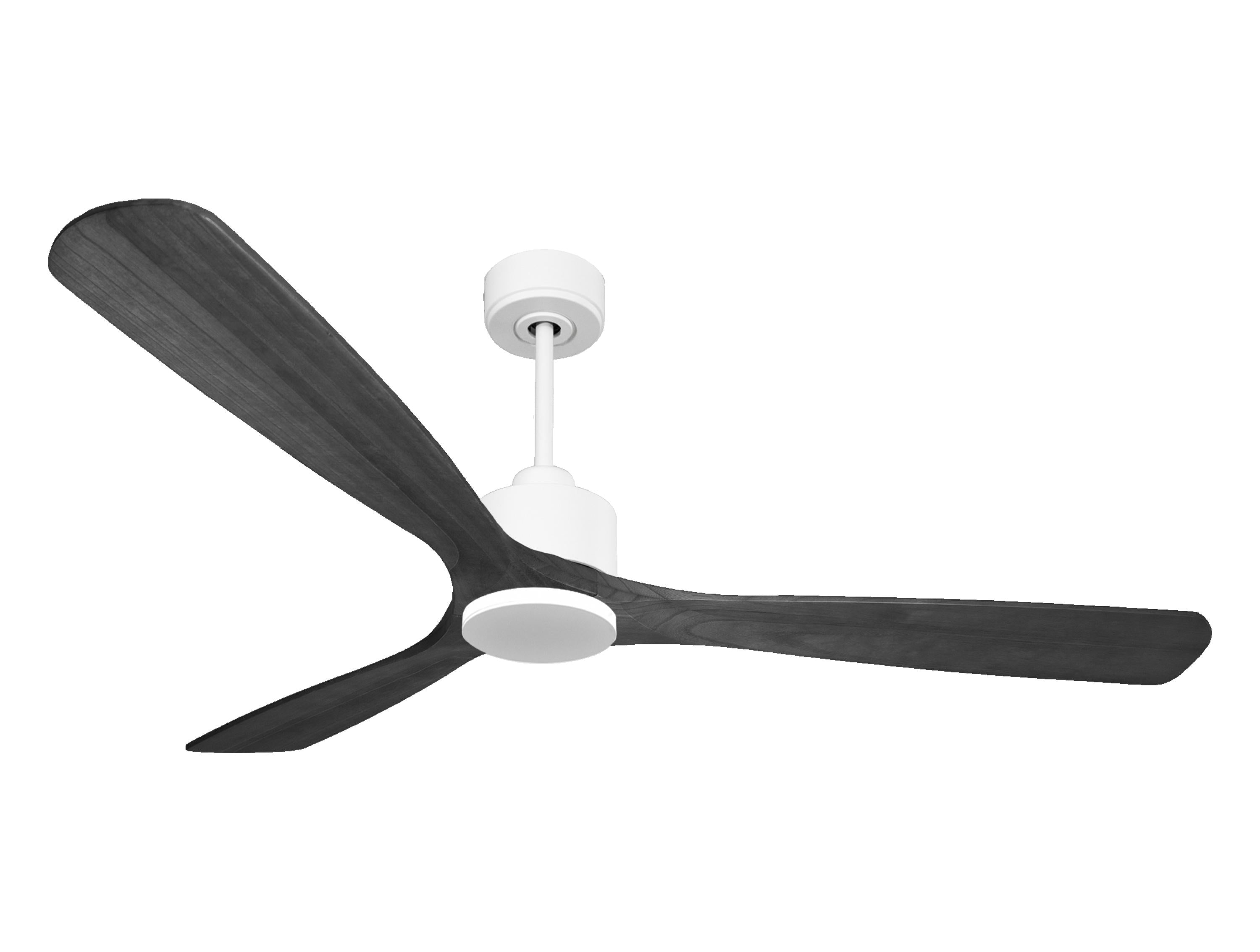 Ventilateur de plafond Réversible Thermostat Wifi Moteur à courant continu Toits en pente Télécommande Hypersilence Mémoire