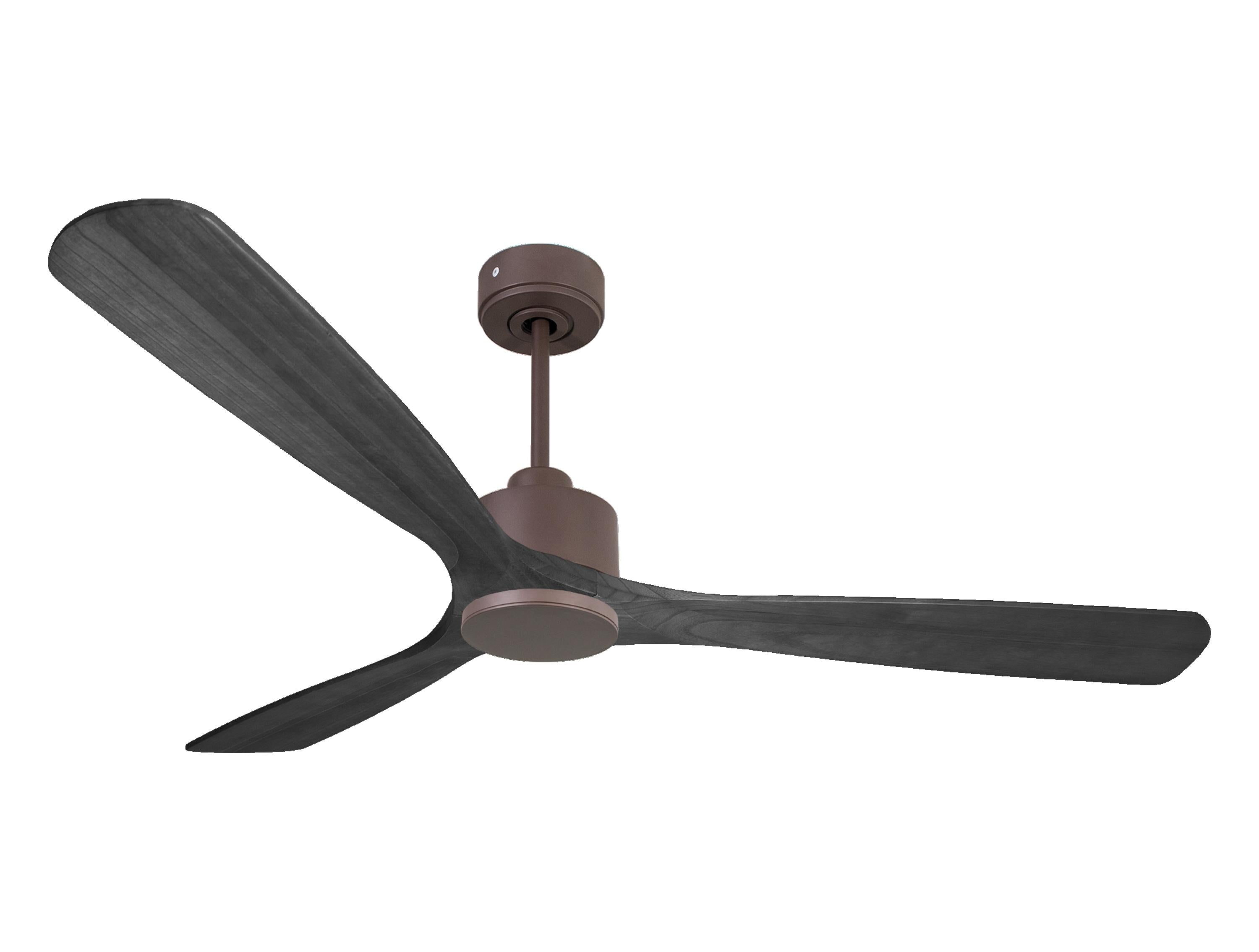 Ventilateur de plafond Réversible Thermostat Wifi Moteur à courant continu Toits en pente Télécommande Hypersilence Mémoire