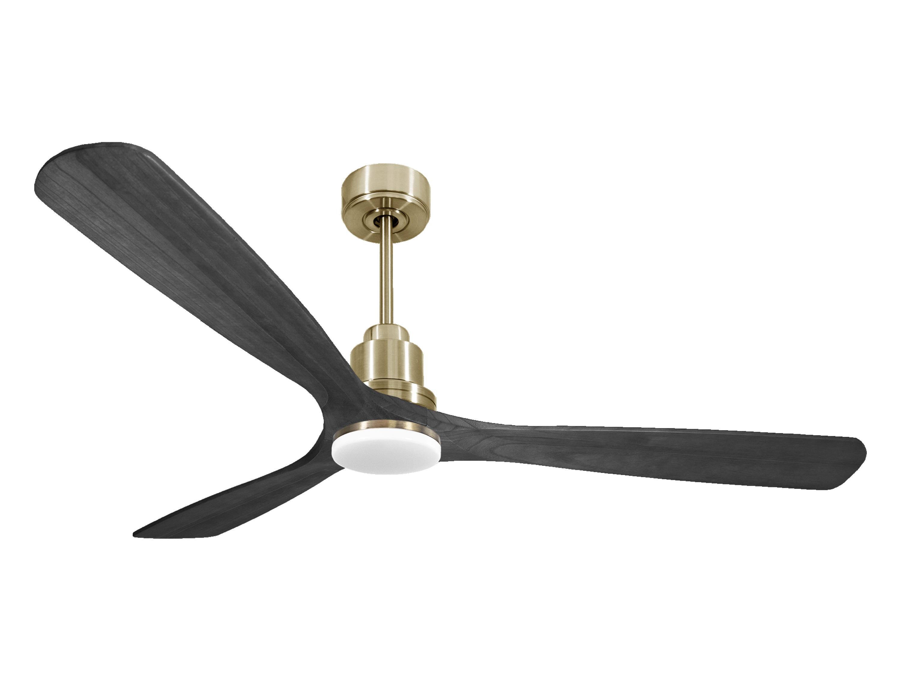 Ventilateur de plafond Réversible Thermostat Dimmable Wifi Moteur à courant continu Toits en pente Télécommande Lumière à trois tons Hypersilence Mémoire