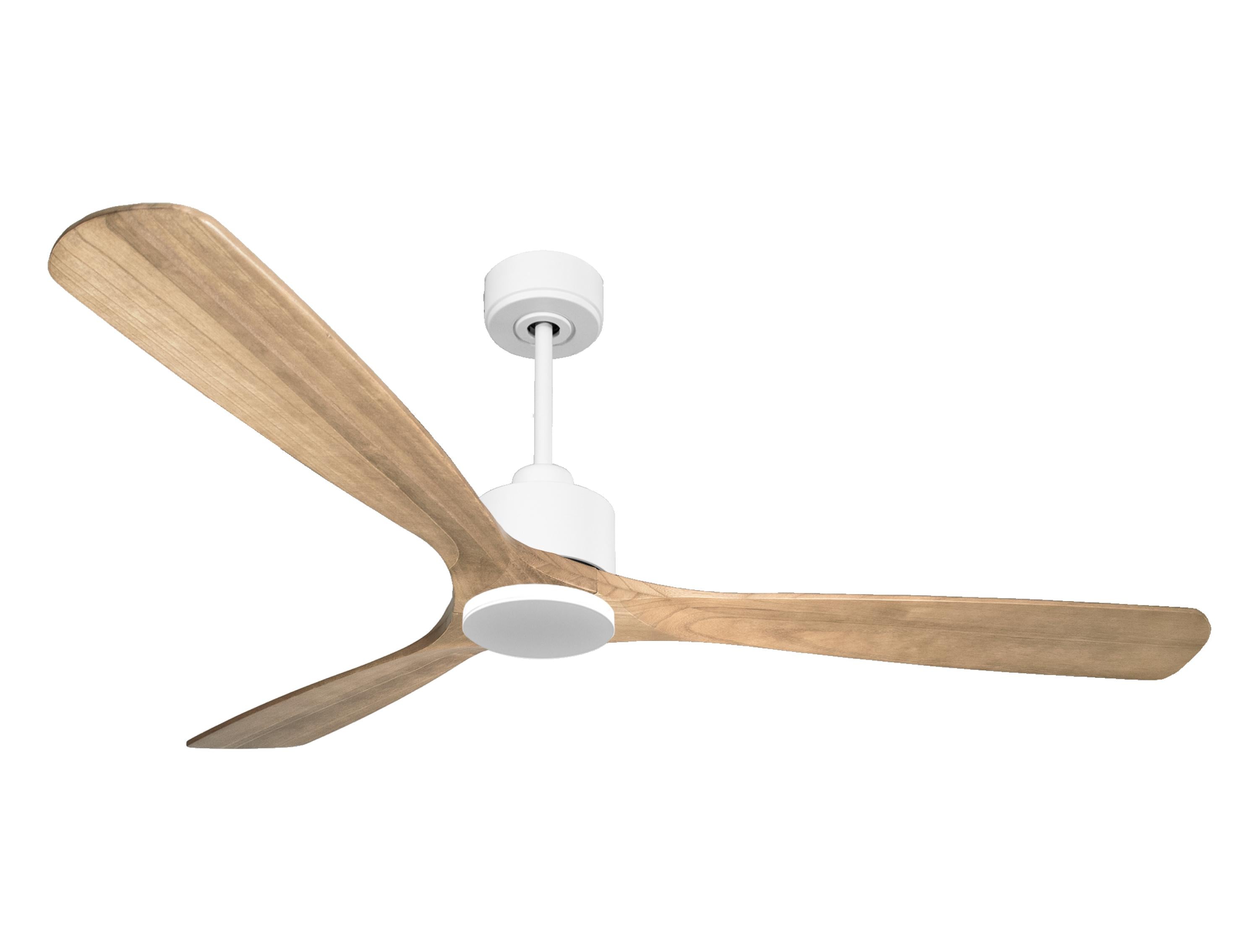 Ventilateur de plafond Réversible Thermostat Wifi Moteur à courant continu Toits en pente Télécommande Hypersilence Mémoire