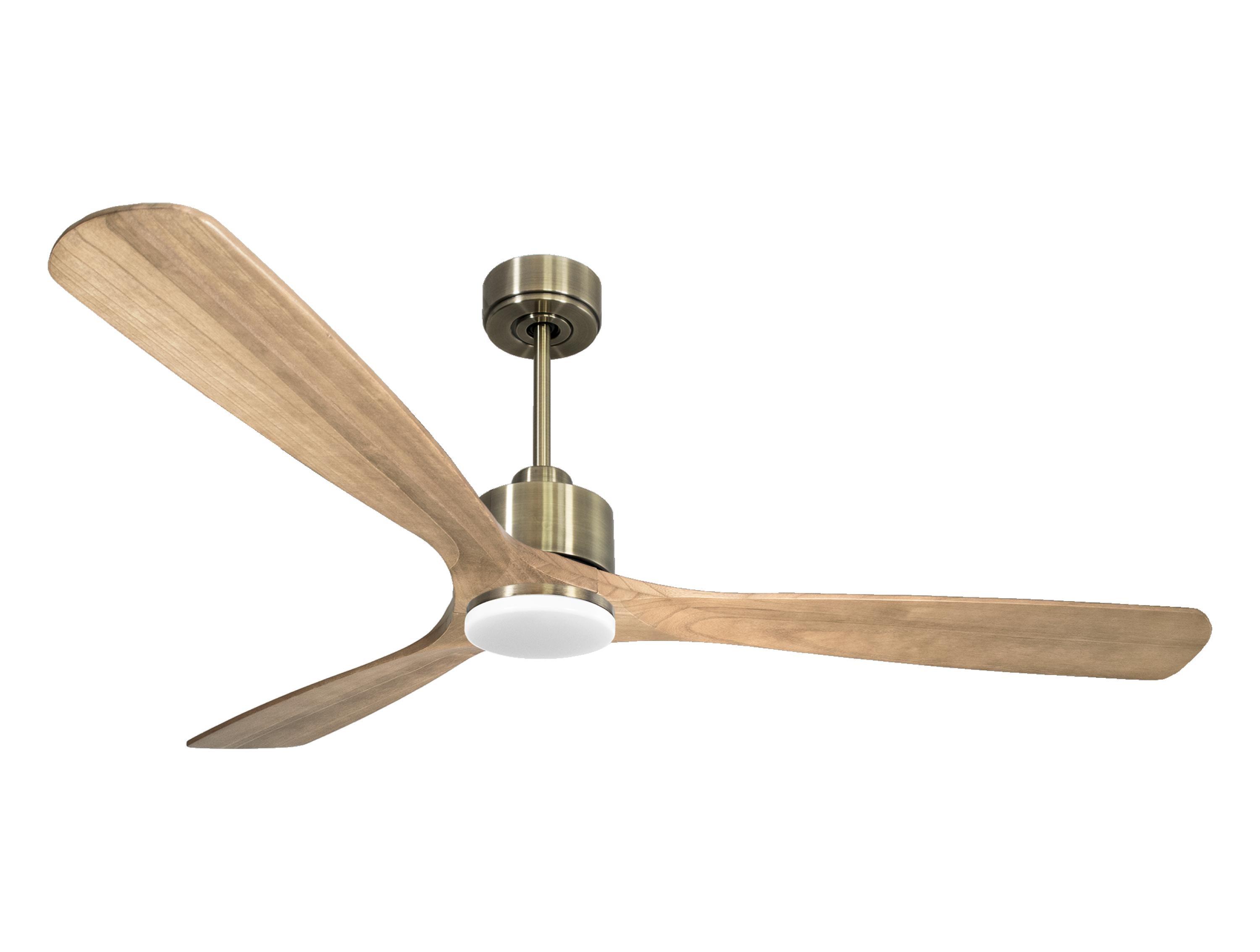 Ventilateur de plafond Réversible Thermostat Dimmable Wifi Moteur à courant continu Toits en pente Télécommande Lumière à trois tons Hypersilence Mémoire