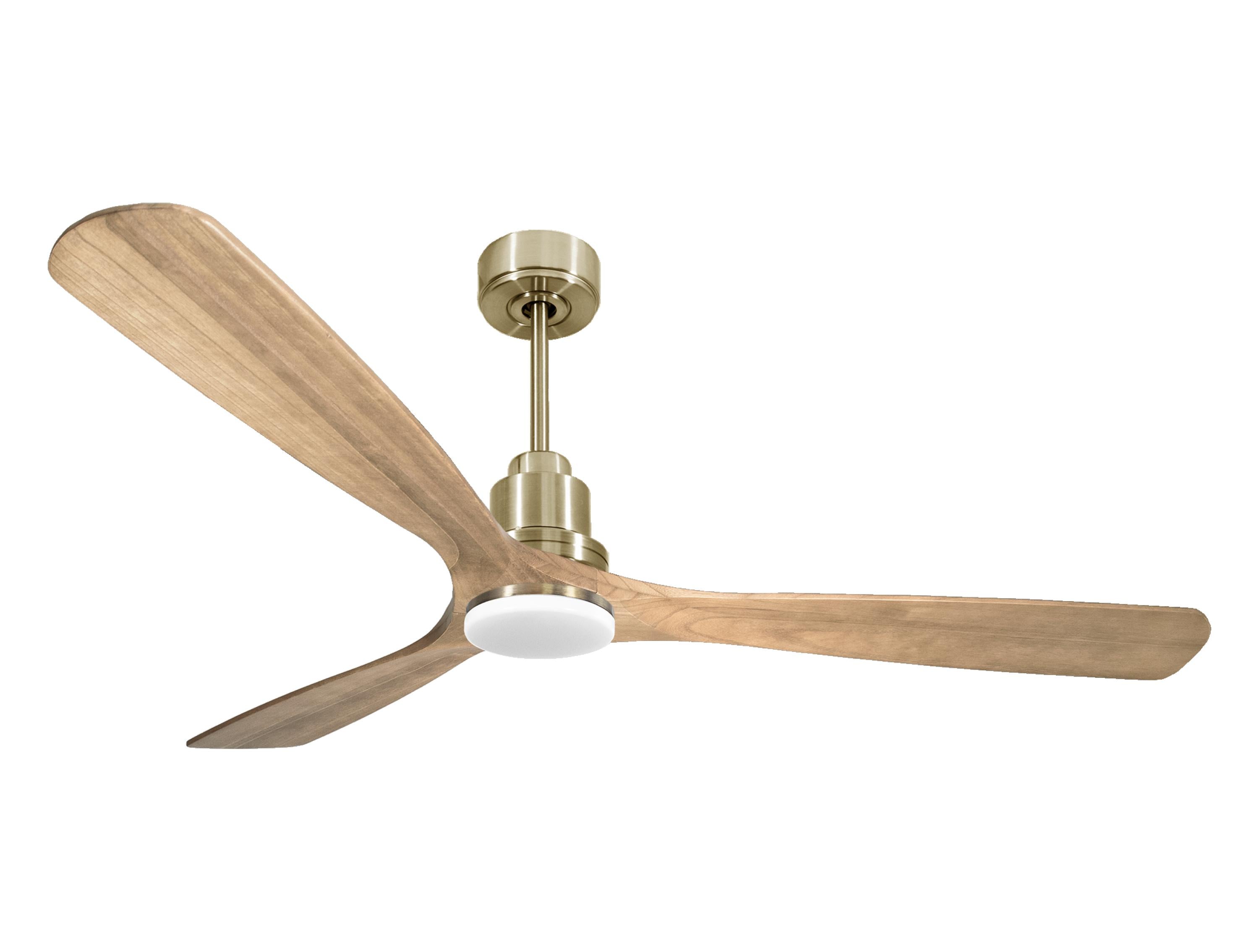 Ventilateur de plafond Réversible Thermostat Dimmable Wifi Moteur à courant continu Toits en pente Télécommande Lumière à trois tons Hypersilence Mémoire