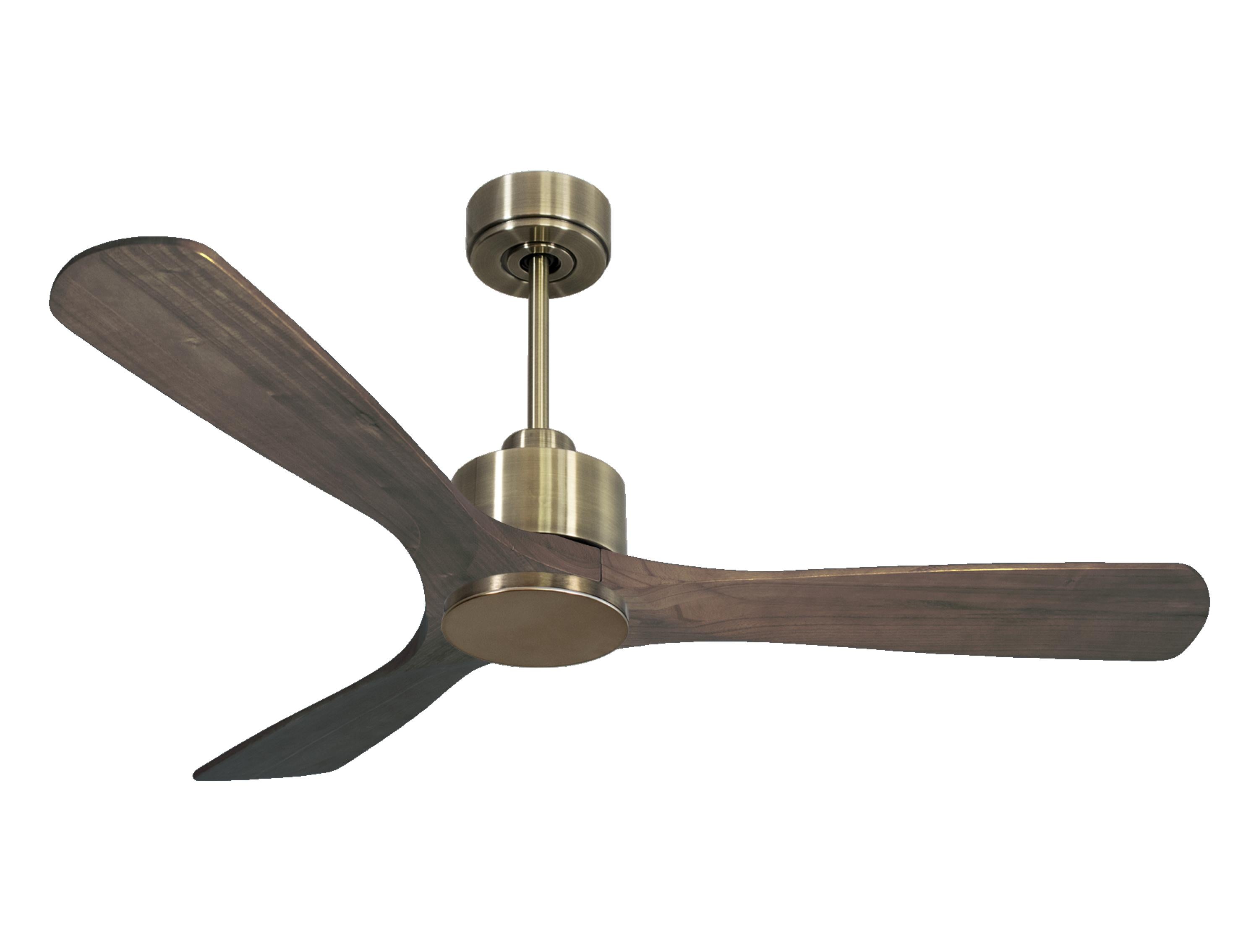 Ventilateur de plafond Réversible Thermostat Wifi Moteur à courant continu Toits en pente Télécommande Hypersilence Mémoire