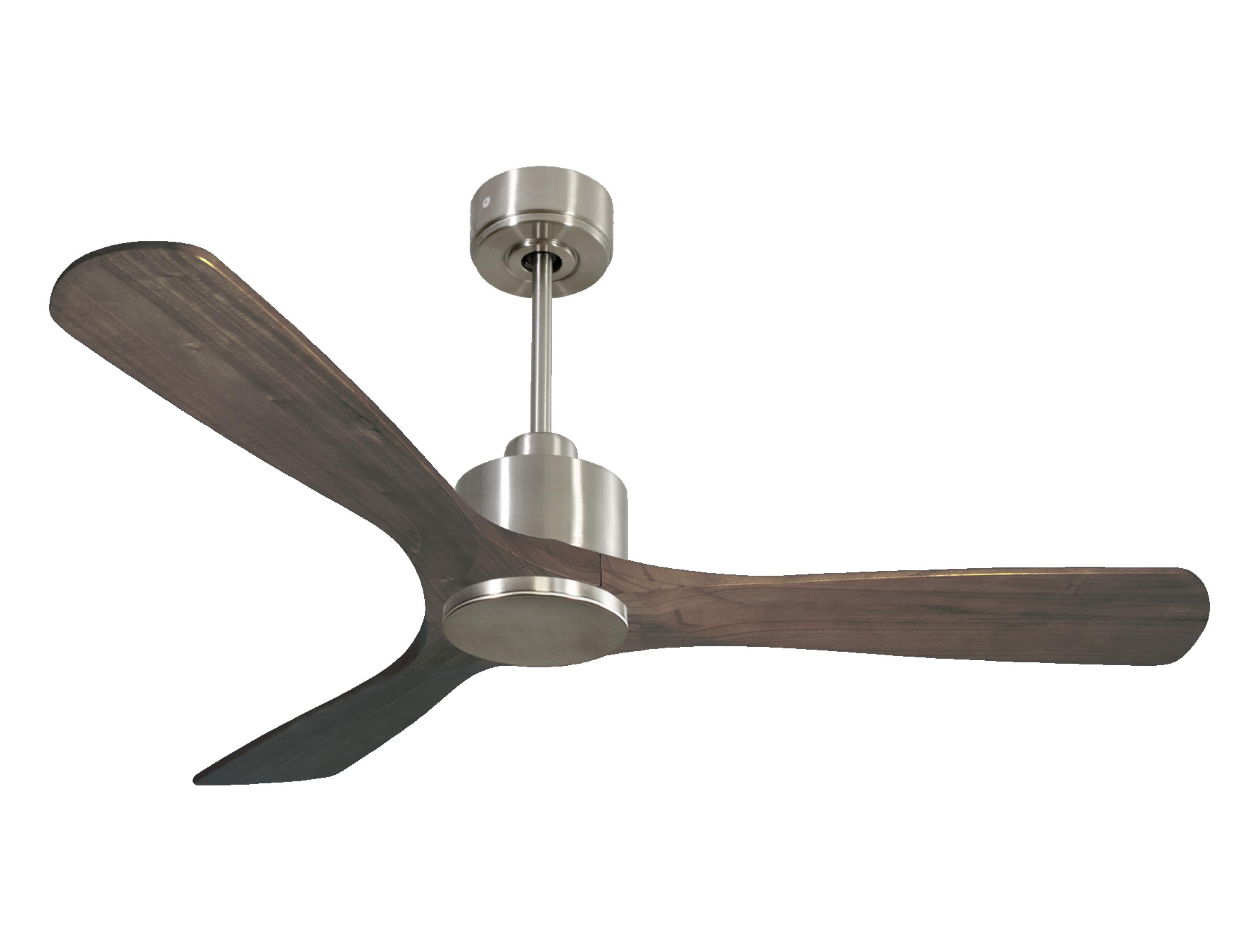 Ventilateur de plafond Réversible Thermostat Wifi Moteur à courant continu Toits en pente Télécommande Hypersilence Mémoire