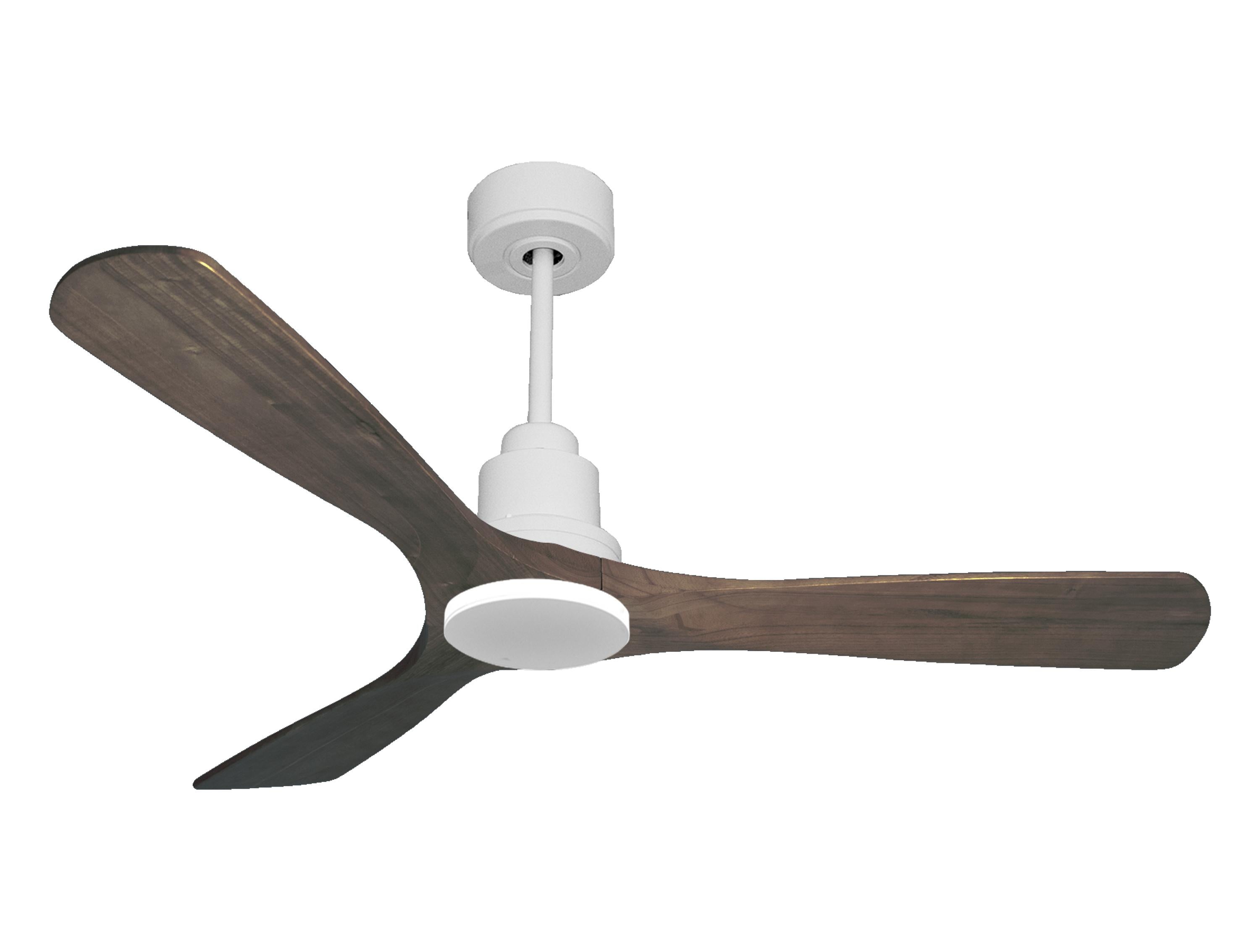 Ventilateur de plafond Réversible Thermostat Wifi Moteur à courant continu Toits en pente Télécommande Hypersilence Mémoire