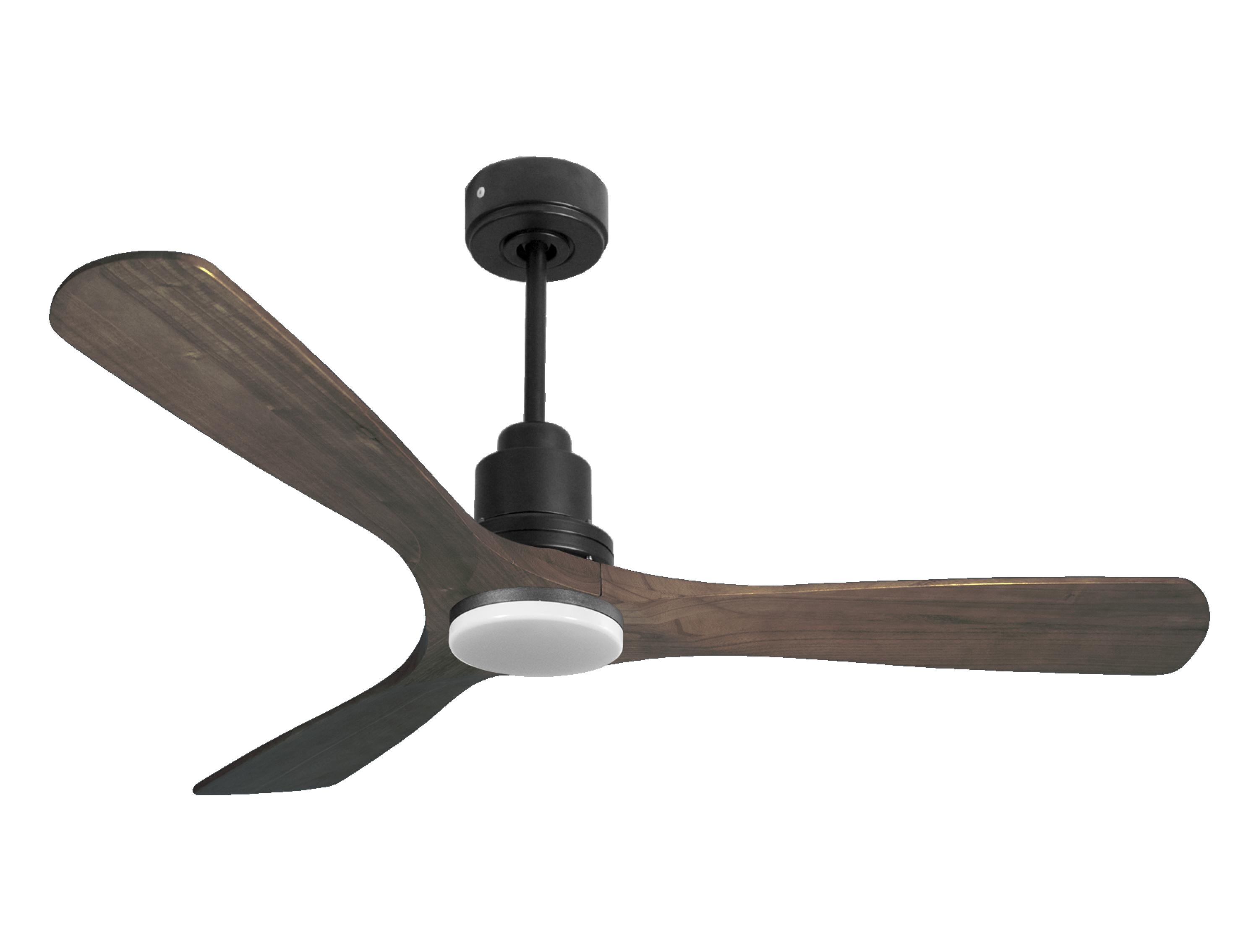 Ventilateur de plafond Réversible Thermostat Dimmable Wifi Moteur à courant continu Toits en pente Télécommande Lumière à trois tons Hypersilence Mémoire