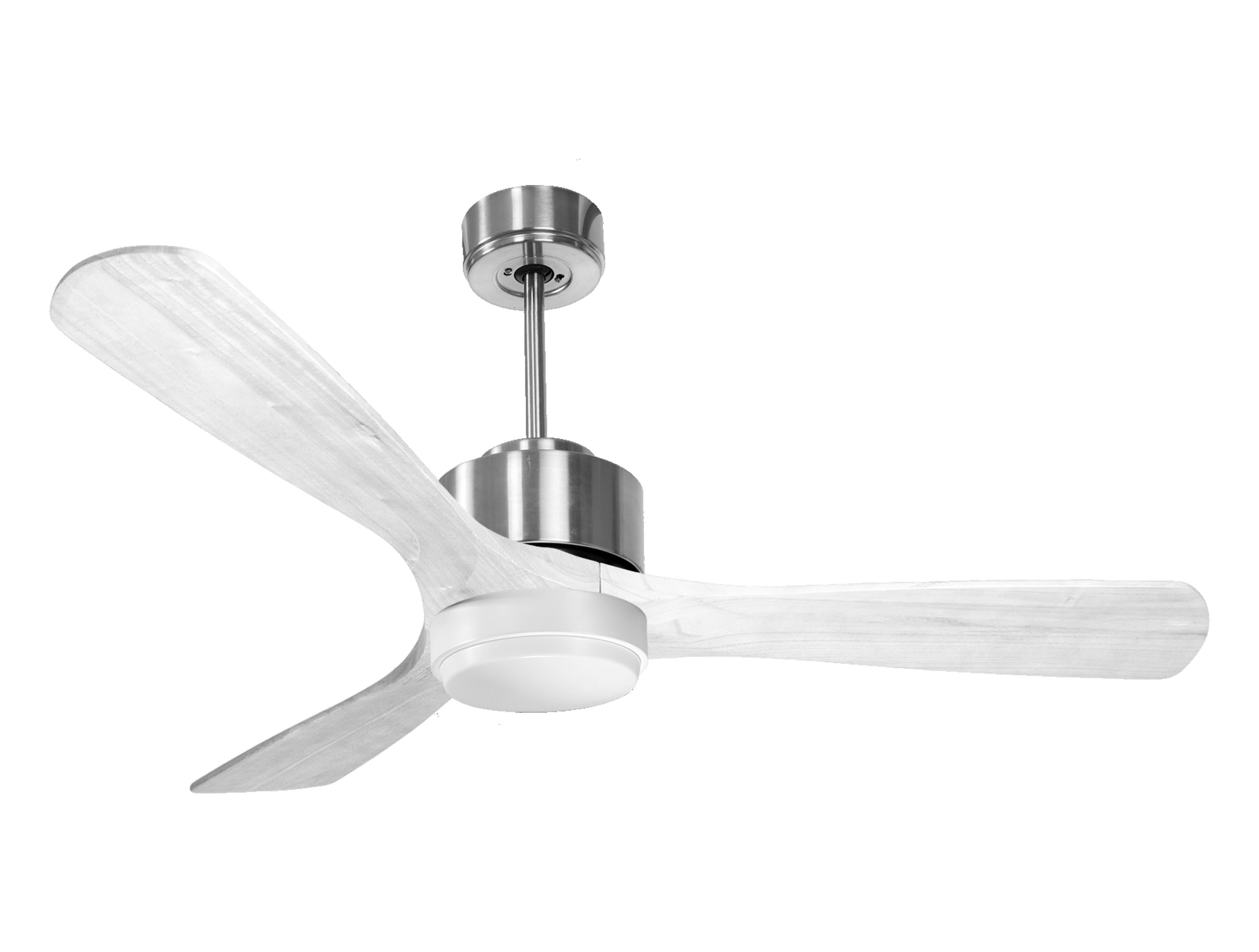Ventilateur de plafond Réversible Thermostat Dimmable Wifi Moteur à courant continu Toits en pente Télécommande Lumière à trois tons Hypersilence Mémoire