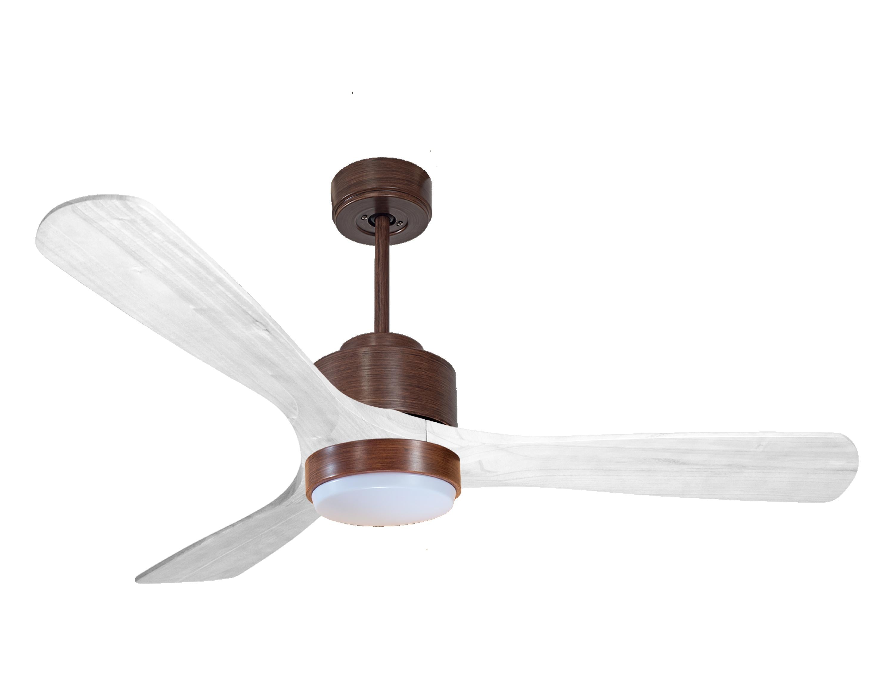 Ventilateur de plafond Réversible Thermostat Dimmable Wifi Moteur à courant continu Toits en pente Télécommande Lumière à trois tons Hypersilence Mémoire