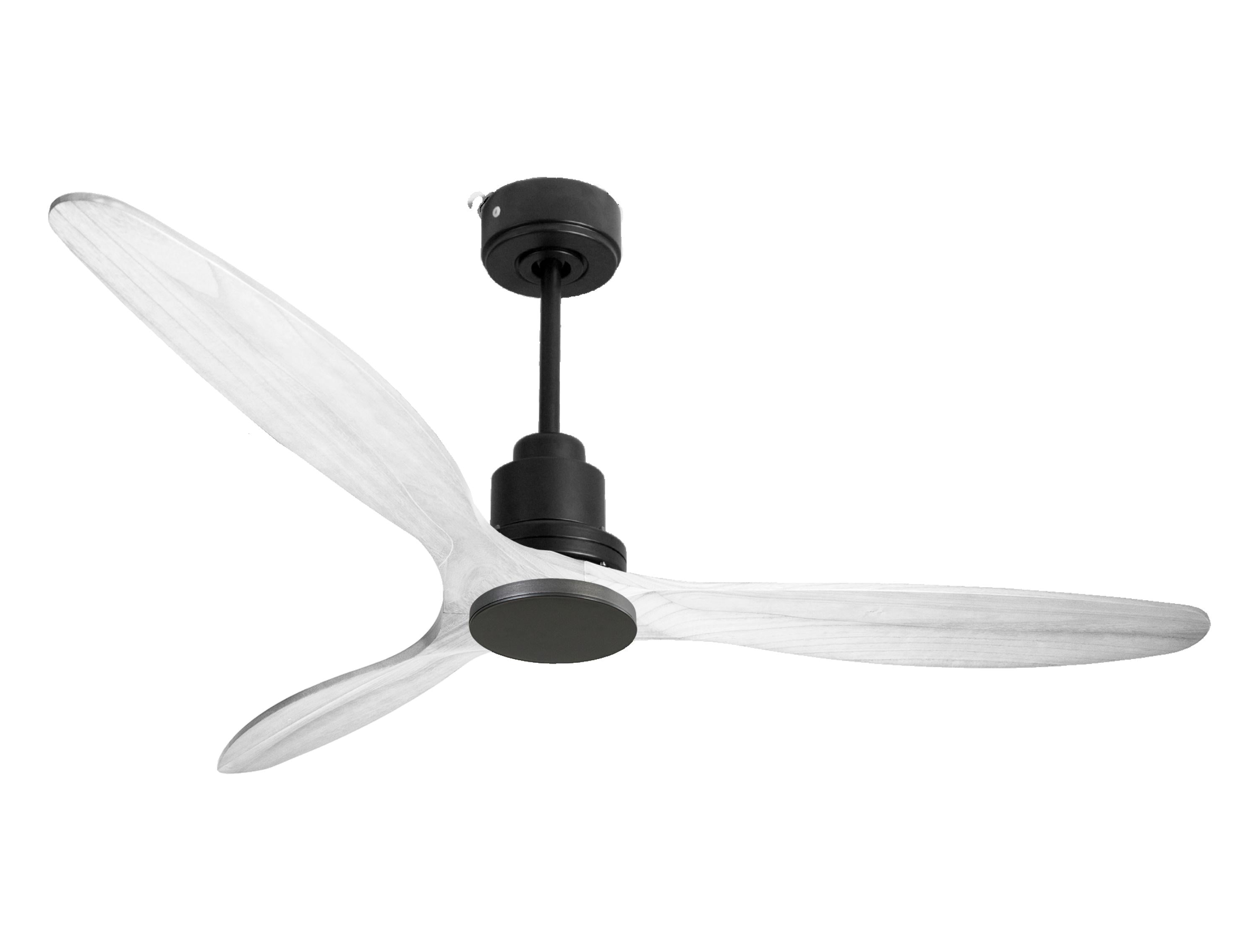 Ventilateur de plafond Réversible Thermostat Wifi Moteur à courant continu Toits en pente Télécommande Hypersilence Mémoire