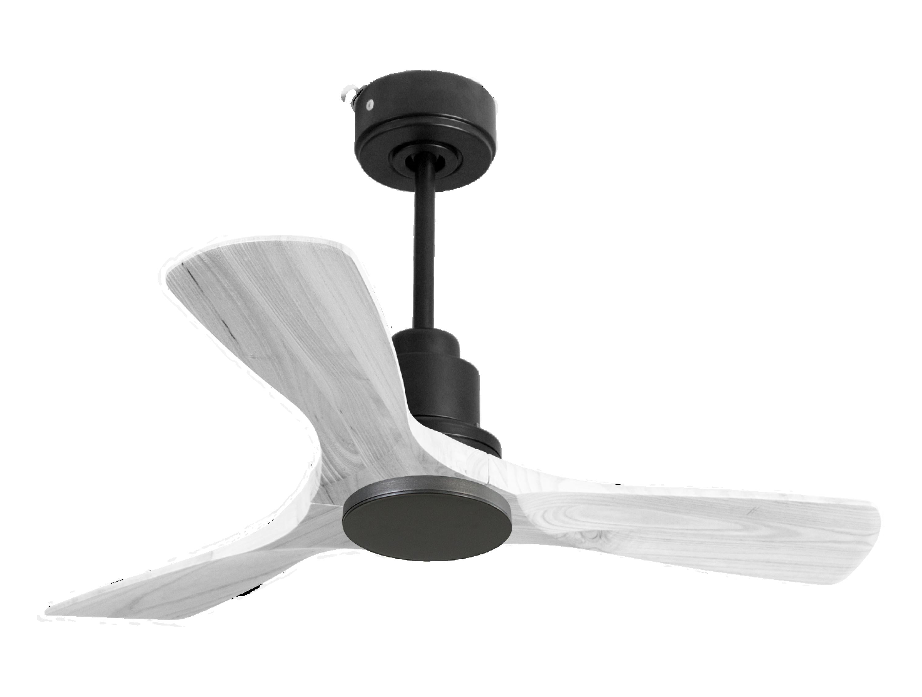 Ventilateur de plafond Réversible Thermostat Wifi Moteur à courant continu Toits en pente Télécommande Hypersilence Mémoire