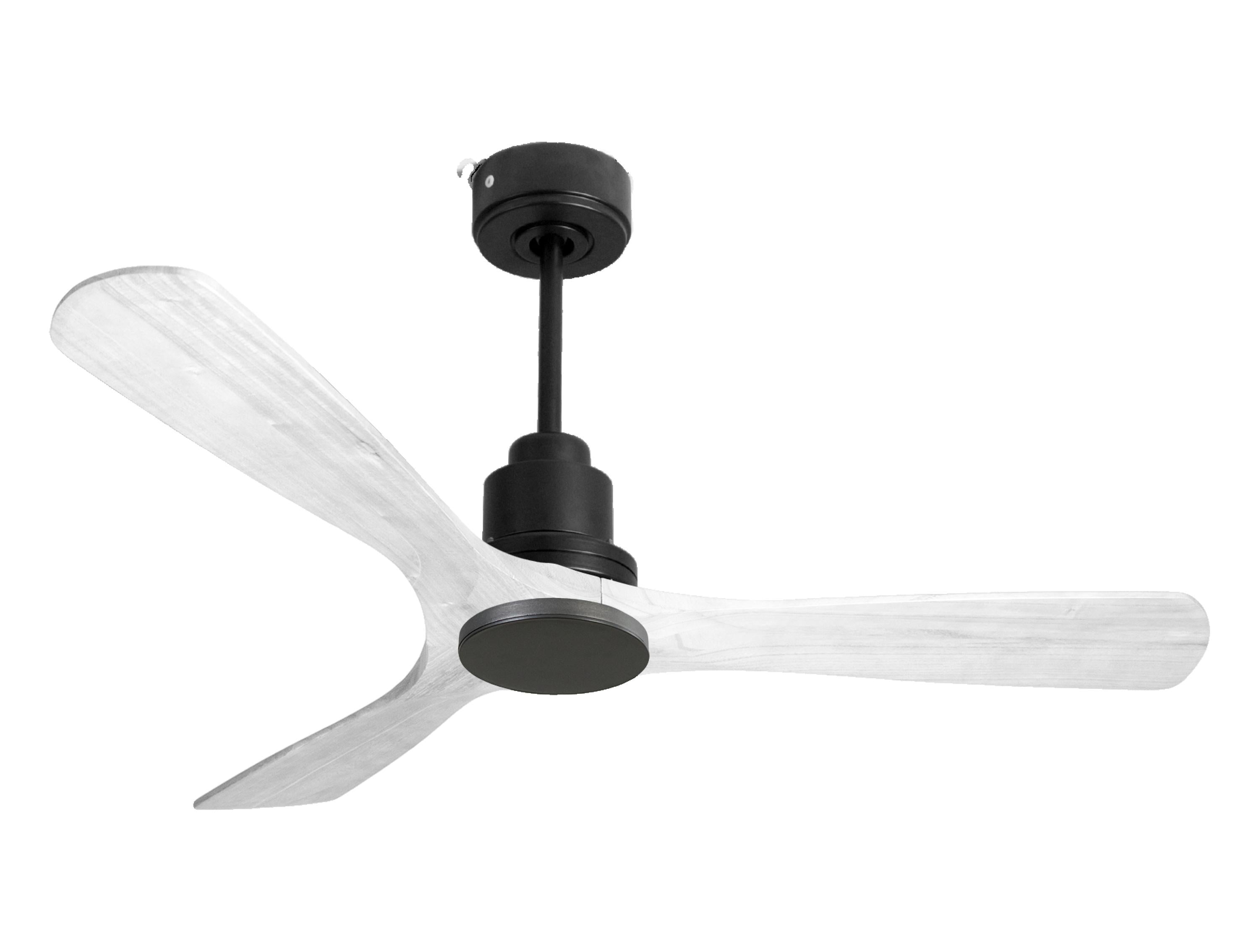 Ventilateur de plafond Réversible Thermostat Wifi Moteur à courant continu Toits en pente Télécommande Hypersilence Mémoire