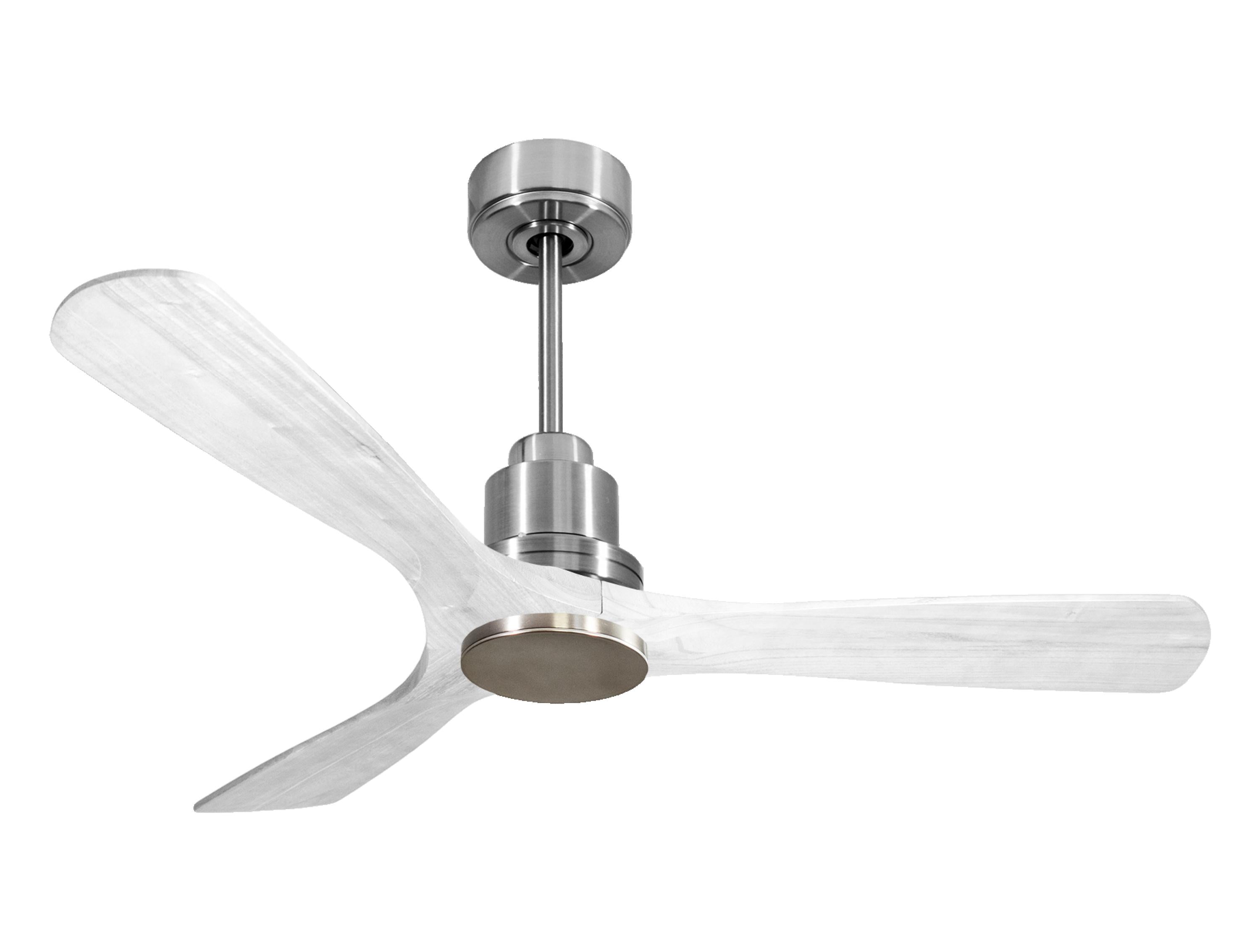 Ventilateur de plafond Réversible Thermostat Wifi Moteur à courant continu Toits en pente Télécommande Hypersilence Mémoire