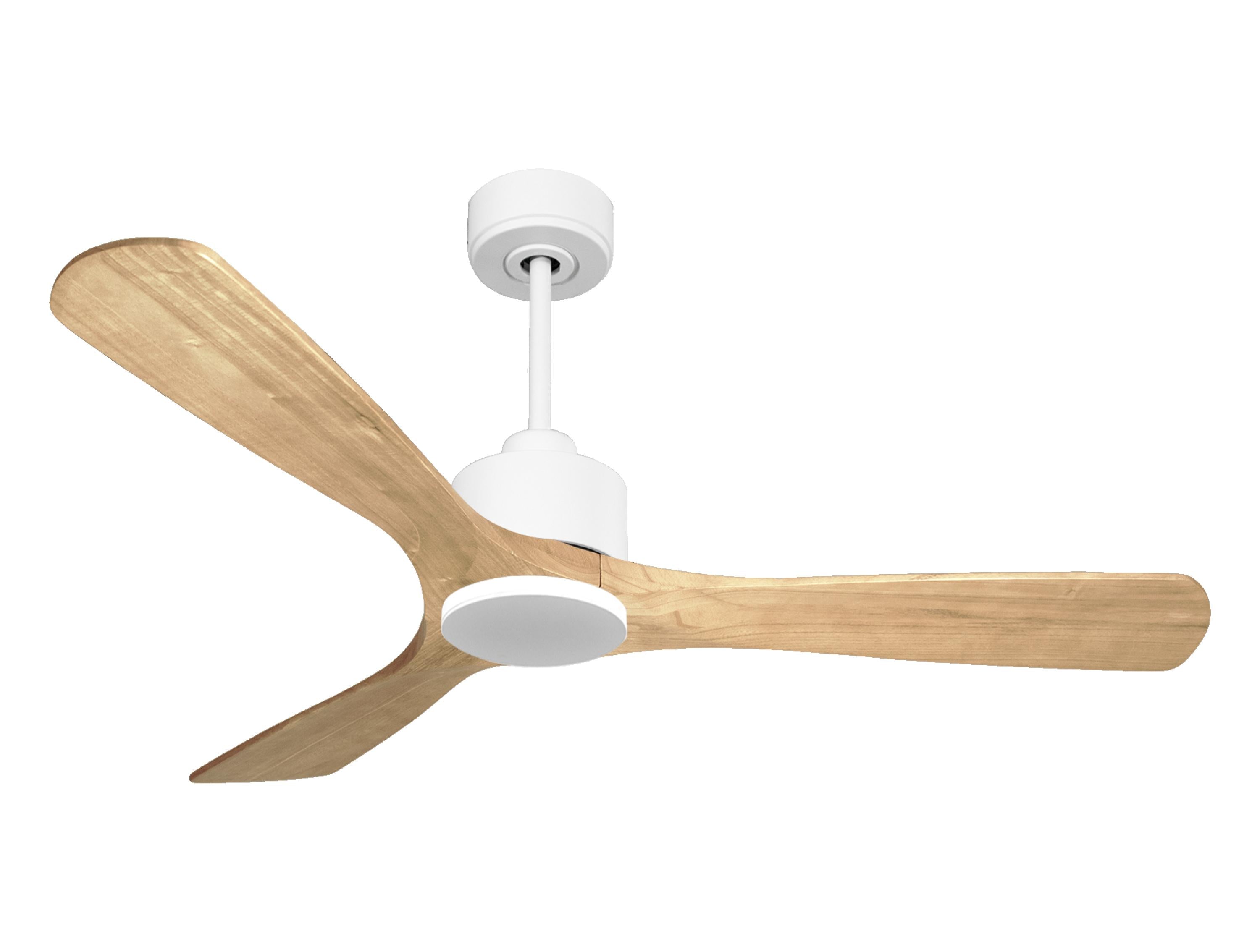 Ventilateur de plafond Réversible Thermostat Wifi Moteur à courant continu Toits en pente Télécommande Hypersilence Mémoire