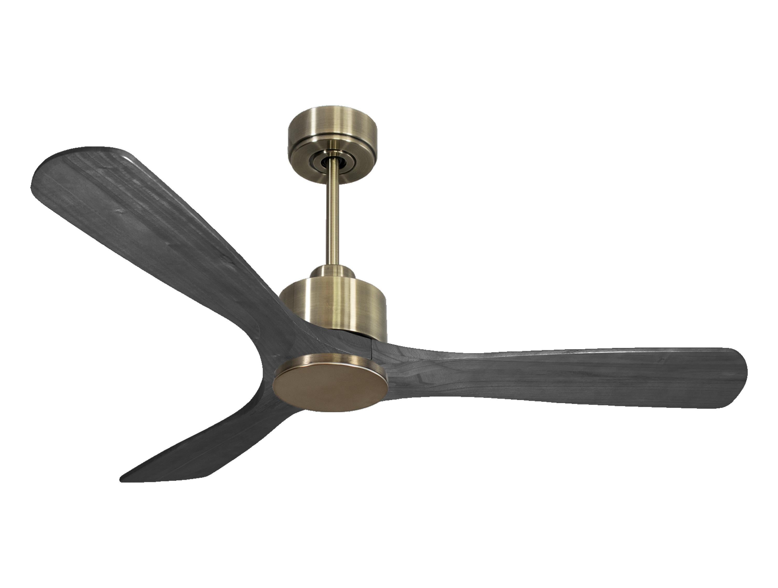 Ventilateur de plafond Réversible Thermostat Wifi Moteur à courant continu Toits en pente Télécommande Hypersilence Mémoire