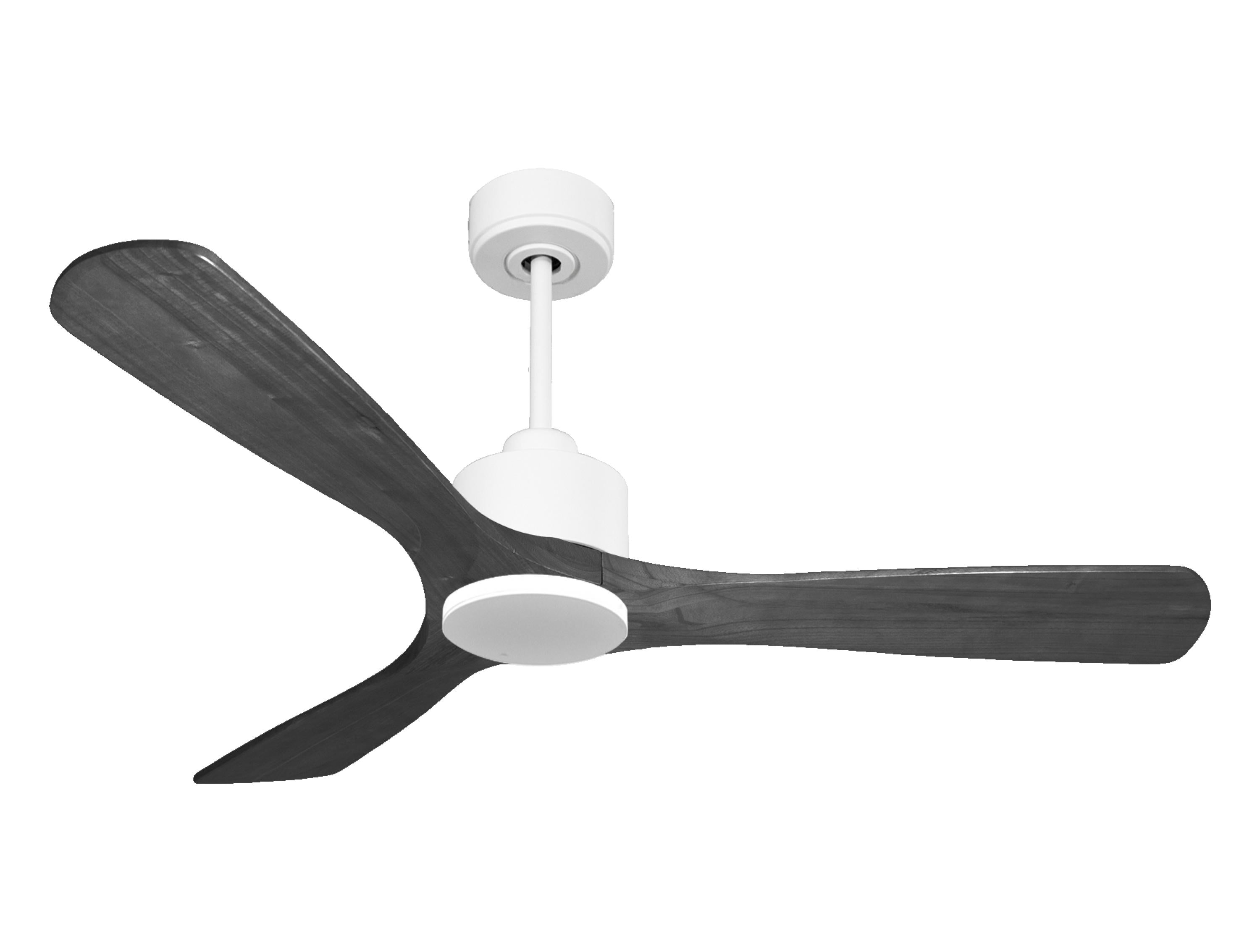 Ventilateur de plafond Réversible Thermostat Wifi Moteur à courant continu Toits en pente Télécommande Hypersilence Mémoire