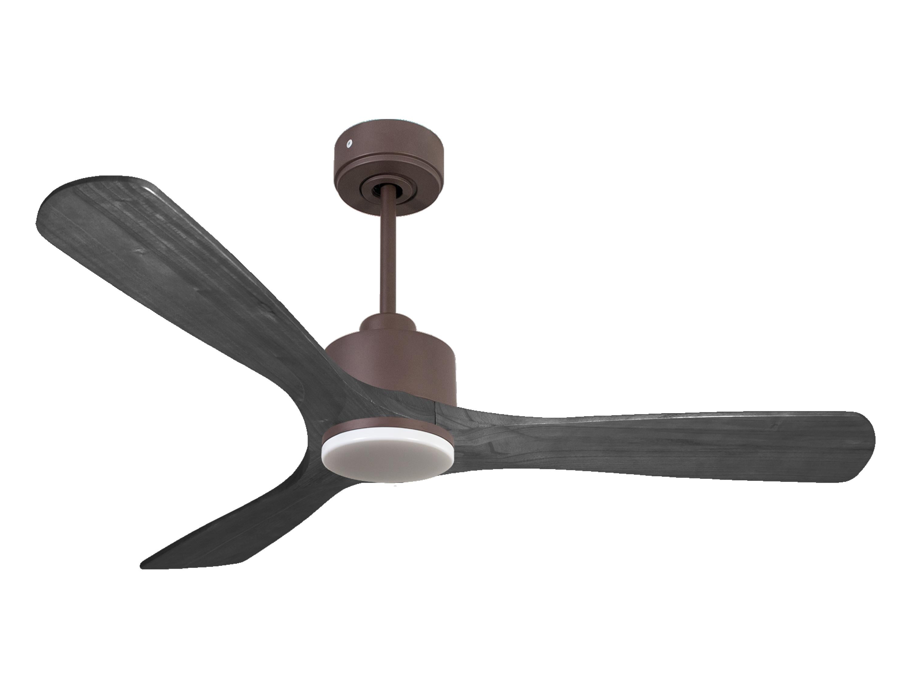 Ventilateur de plafond Réversible Thermostat Dimmable Wifi Moteur à courant continu Toits en pente Télécommande Lumière à trois tons Hypersilence Mémoire
