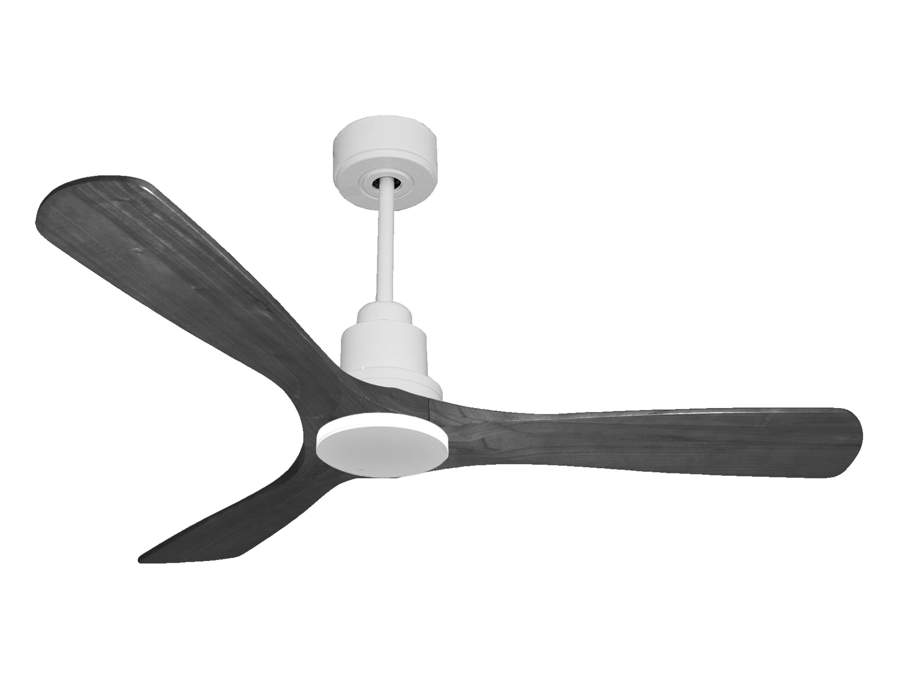 Ventilateur de plafond Réversible Thermostat Wifi Moteur à courant continu Toits en pente Télécommande Hypersilence Mémoire