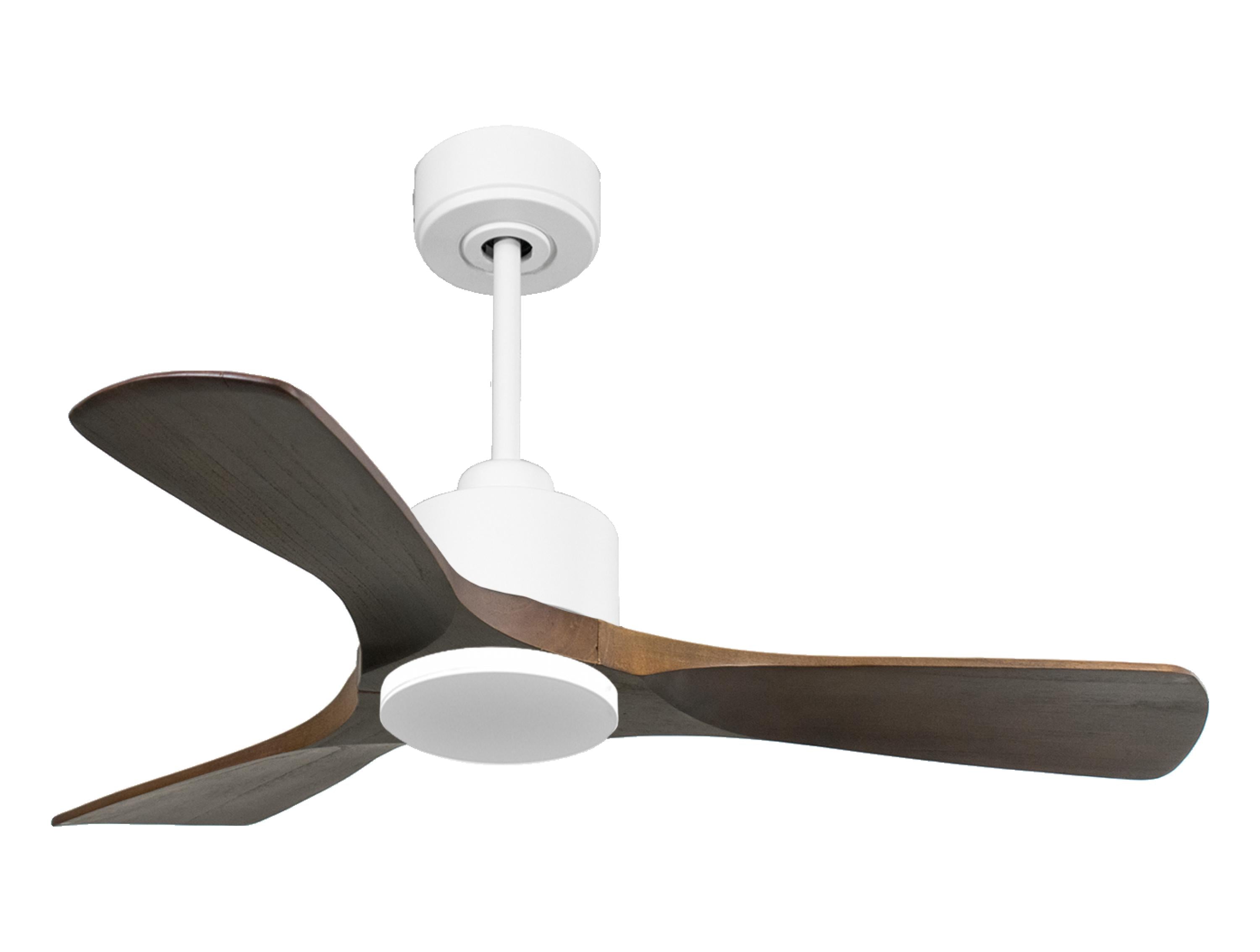 Ventilateur de plafond Réversible Thermostat Wifi Moteur à courant continu Toits en pente Télécommande Hypersilence Mémoire