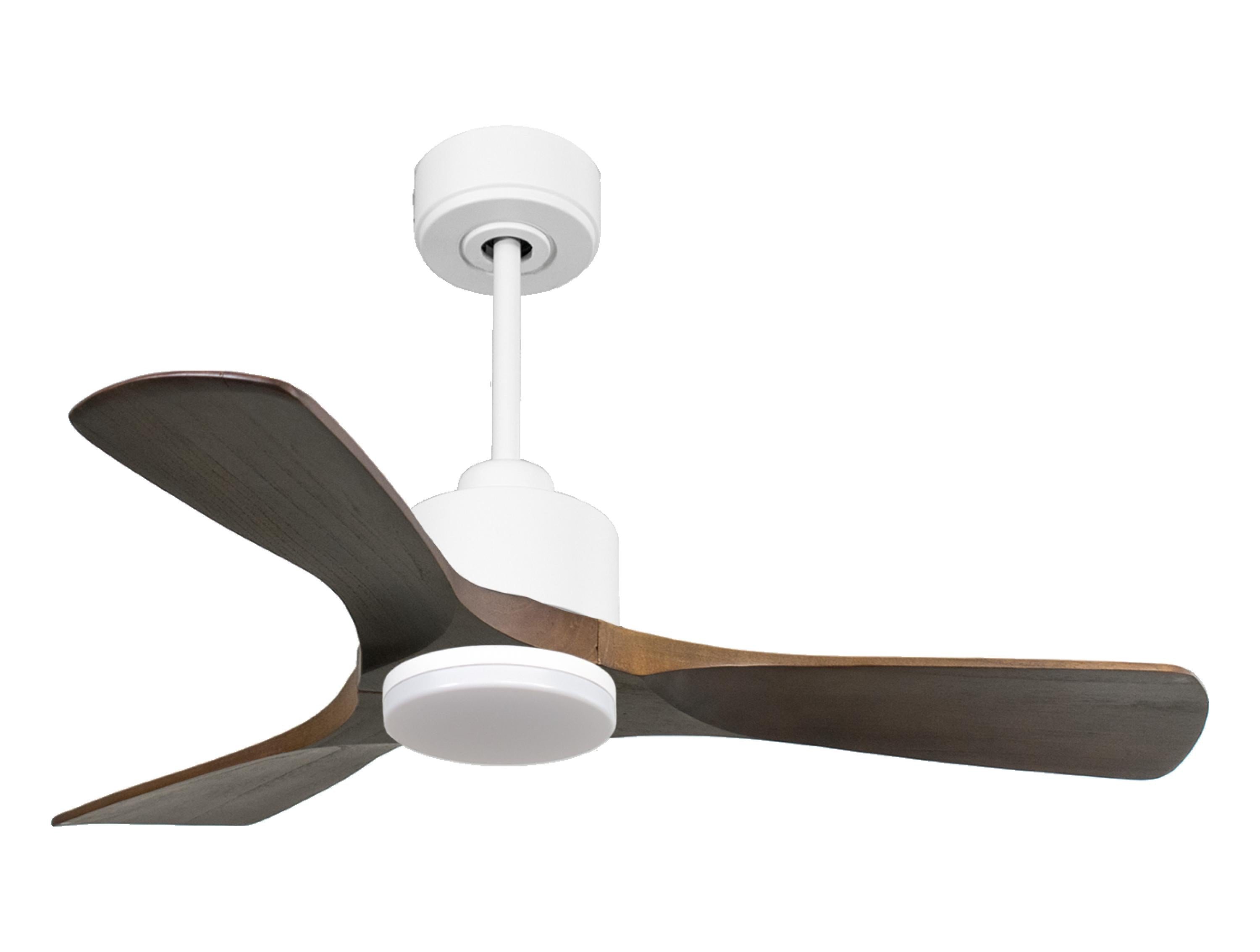 Ventilateur de plafond Réversible Thermostat Dimmable Wifi Moteur à courant continu Toits en pente Télécommande Lumière à trois tons Hypersilence Mémoire