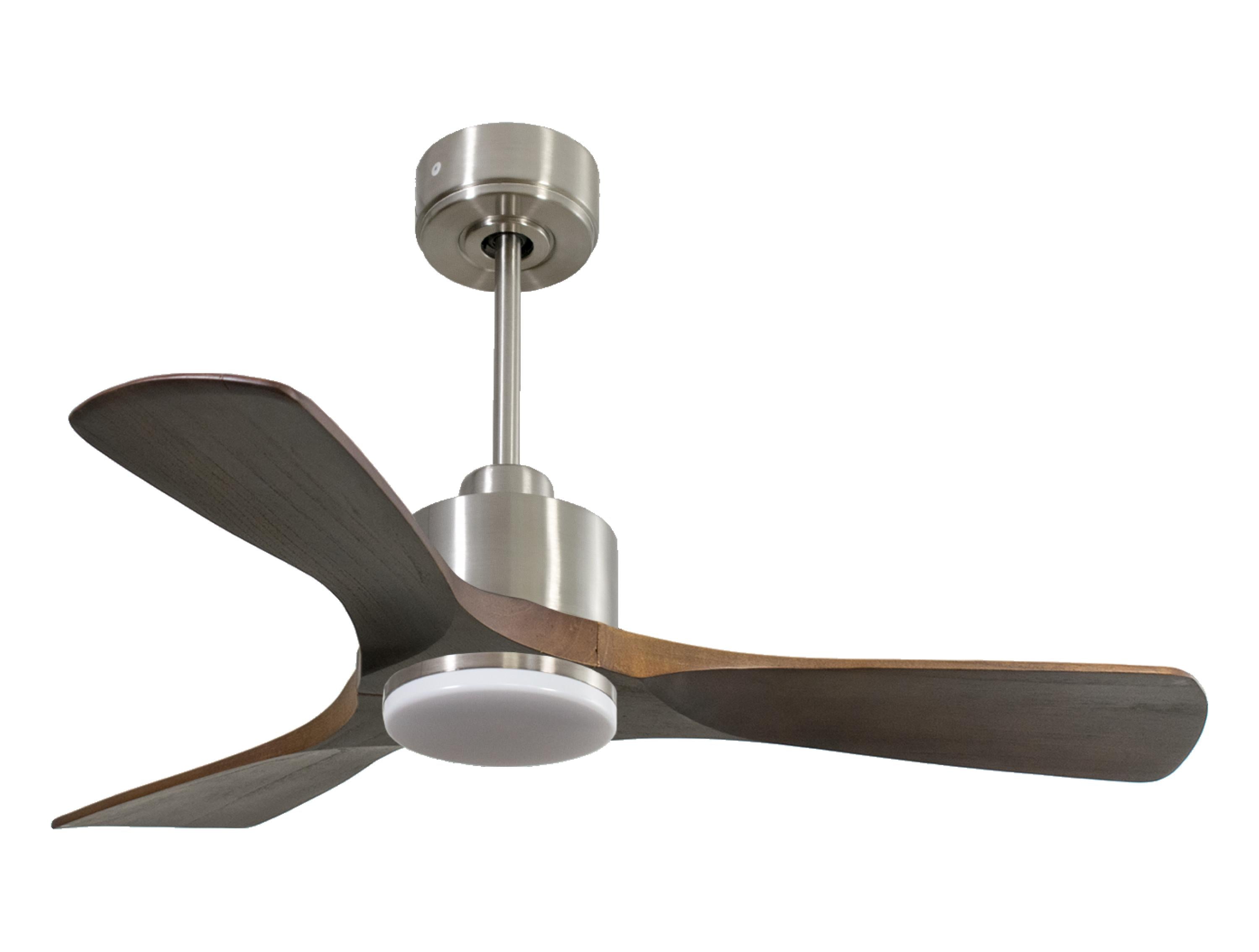 Ventilateur de plafond Réversible Thermostat Dimmable Wifi Moteur à courant continu Toits en pente Télécommande Lumière à trois tons Hypersilence Mémoire