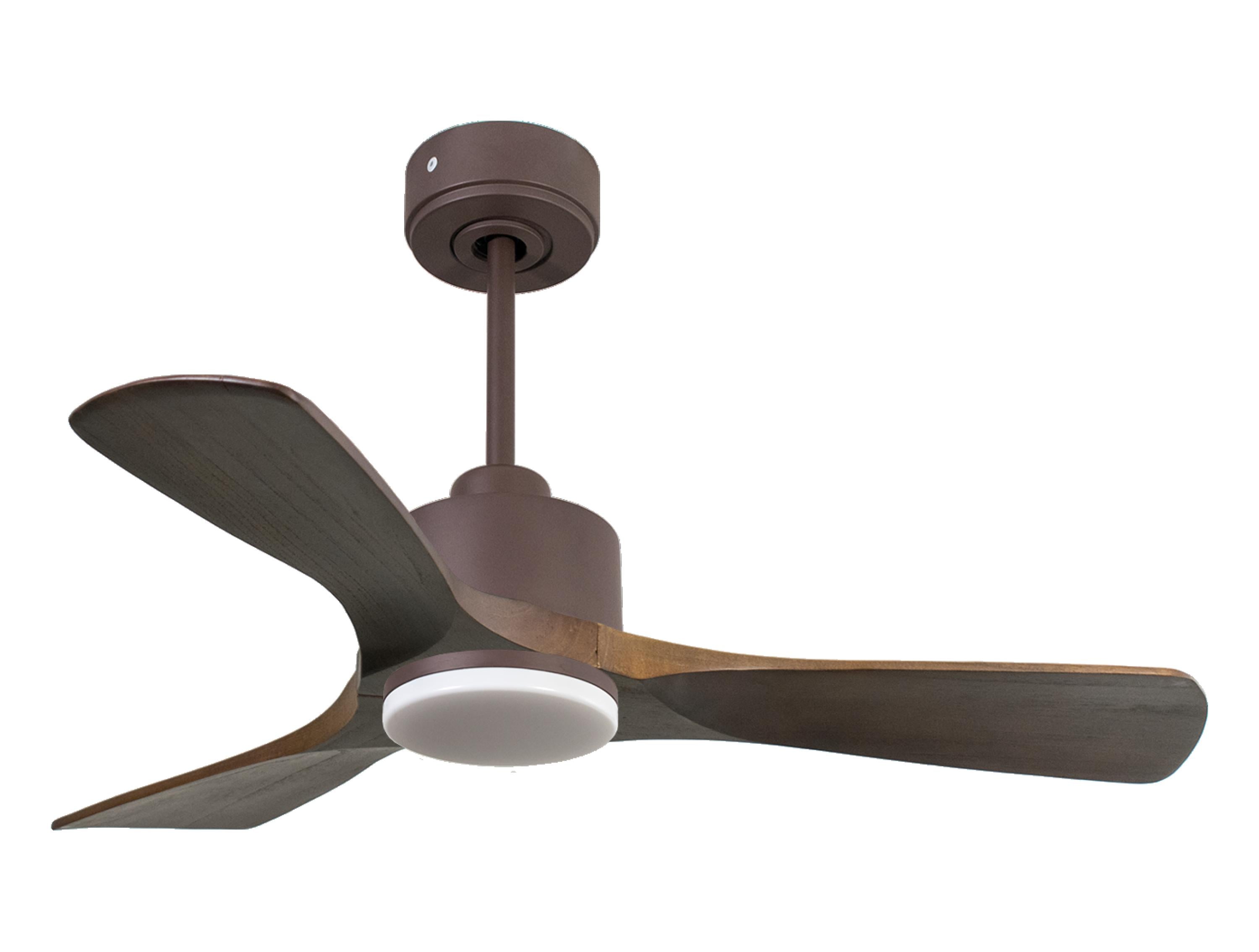 Ventilateur de plafond Réversible Thermostat Dimmable Wifi Moteur à courant continu Toits en pente Télécommande Lumière à trois tons Hypersilence Mémoire
