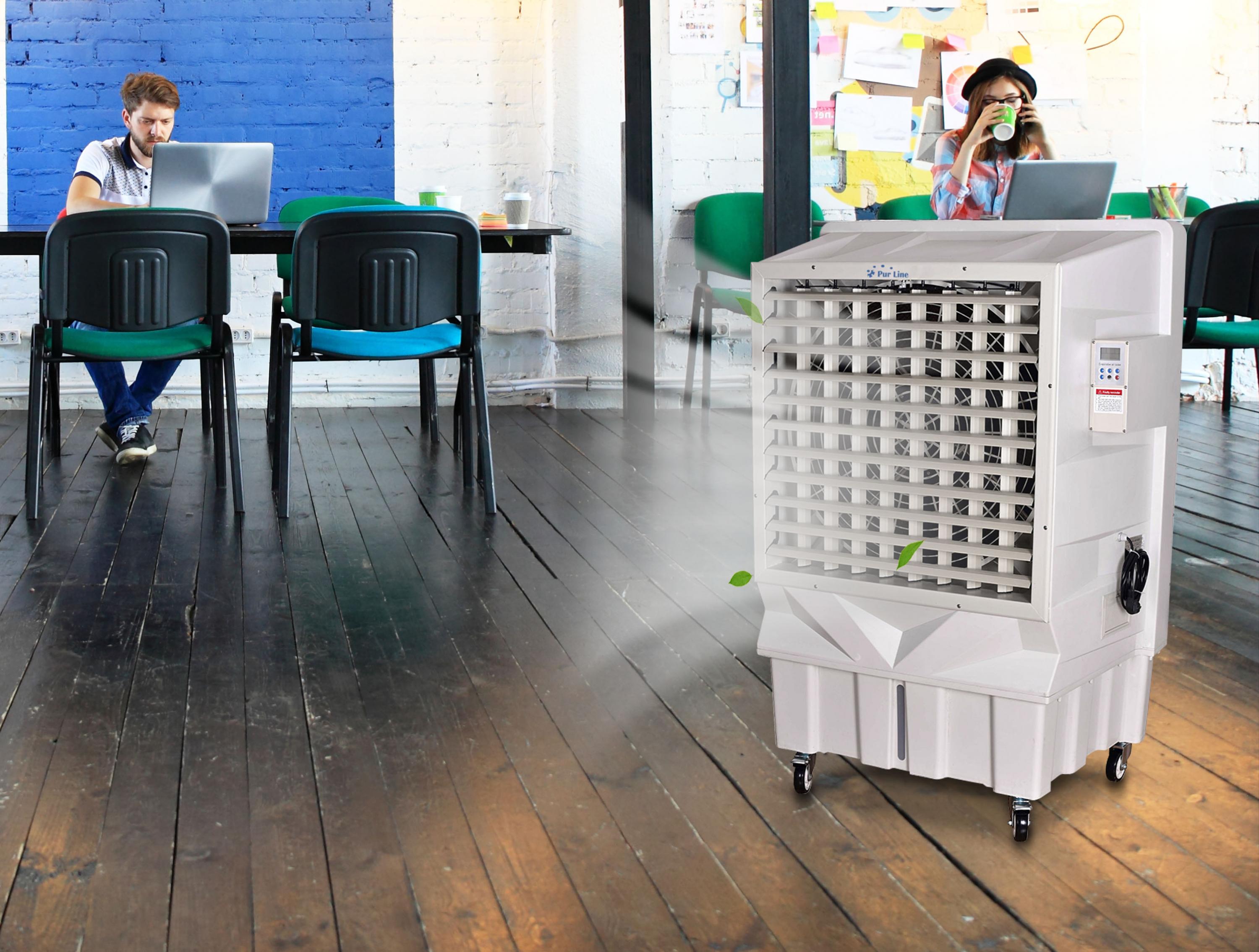 Rafraîchisseur par évaporation à haut débit et réservoir de 100L