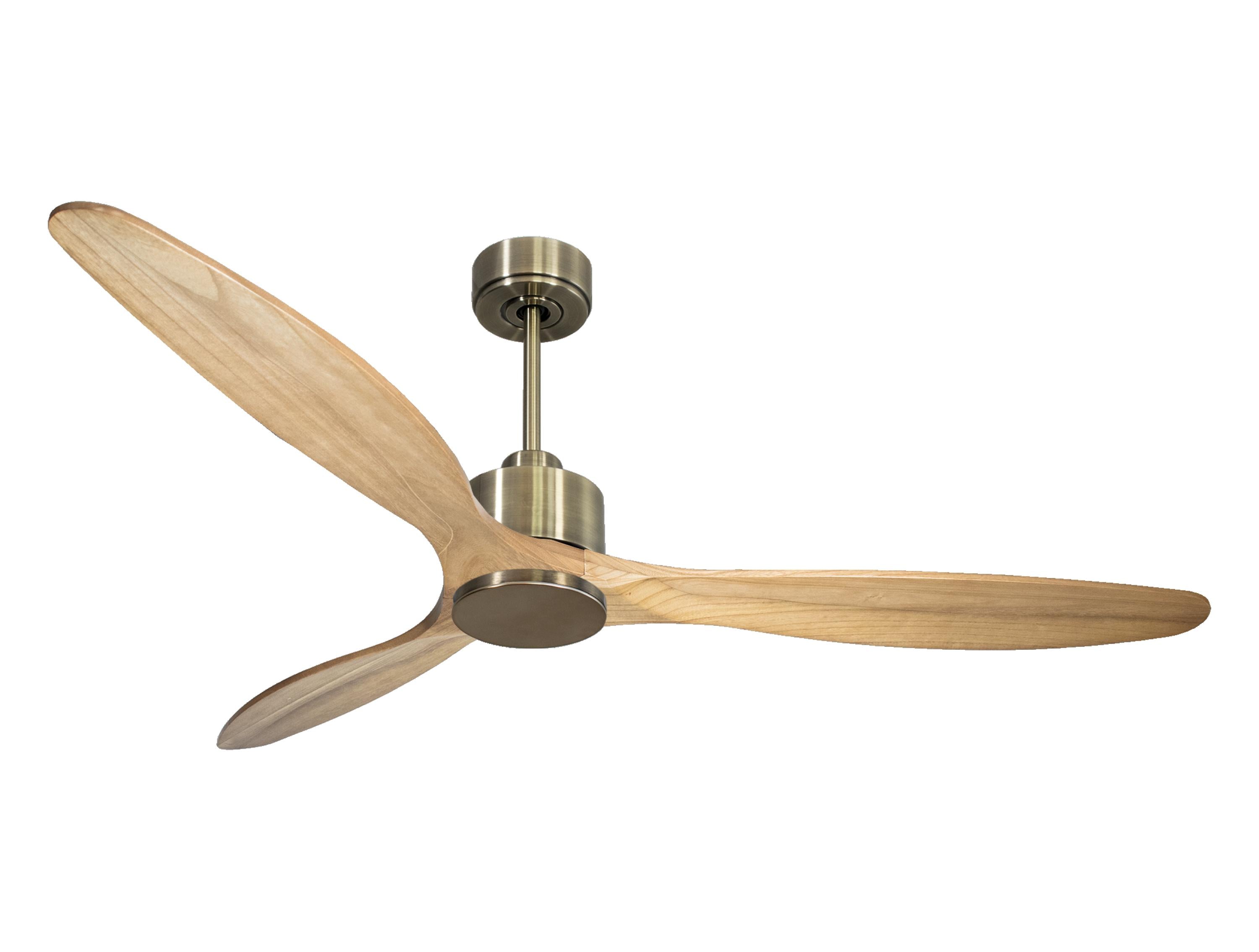 Ventilateur de plafond Réversible Thermostat Wifi Moteur à courant continu Toits en pente Télécommande Hypersilence Mémoire