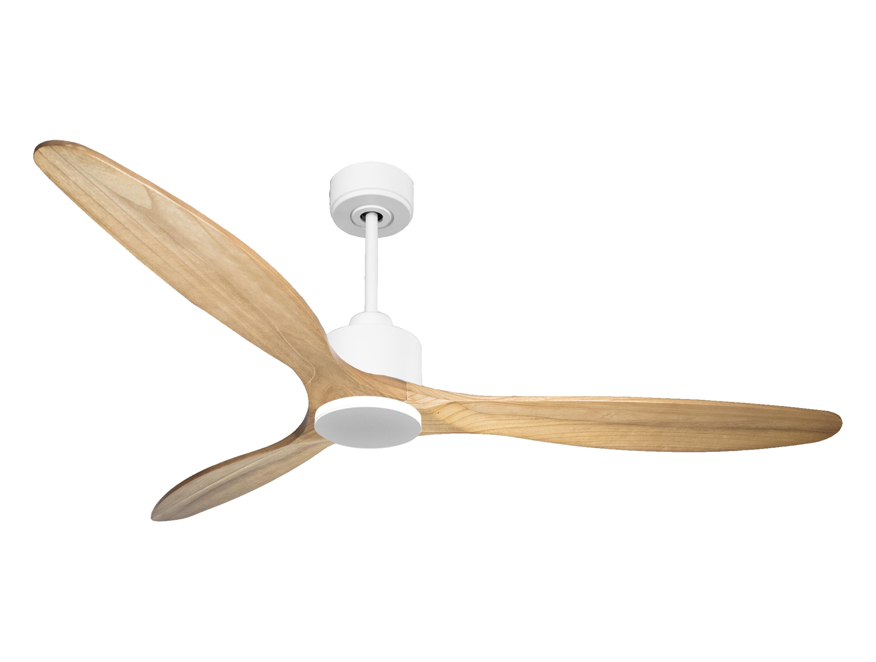 Ventilateur de plafond Réversible Thermostat Wifi Moteur à courant continu Toits en pente Télécommande Hypersilence Mémoire