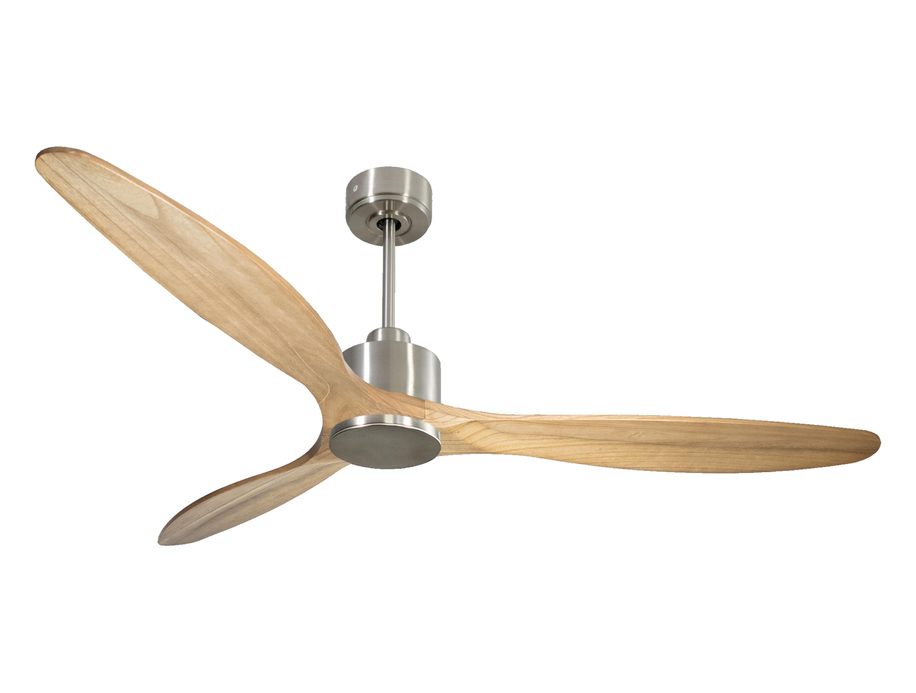 Ventilateur de plafond Réversible Thermostat Wifi Moteur à courant continu Toits en pente Télécommande Hypersilence Mémoire