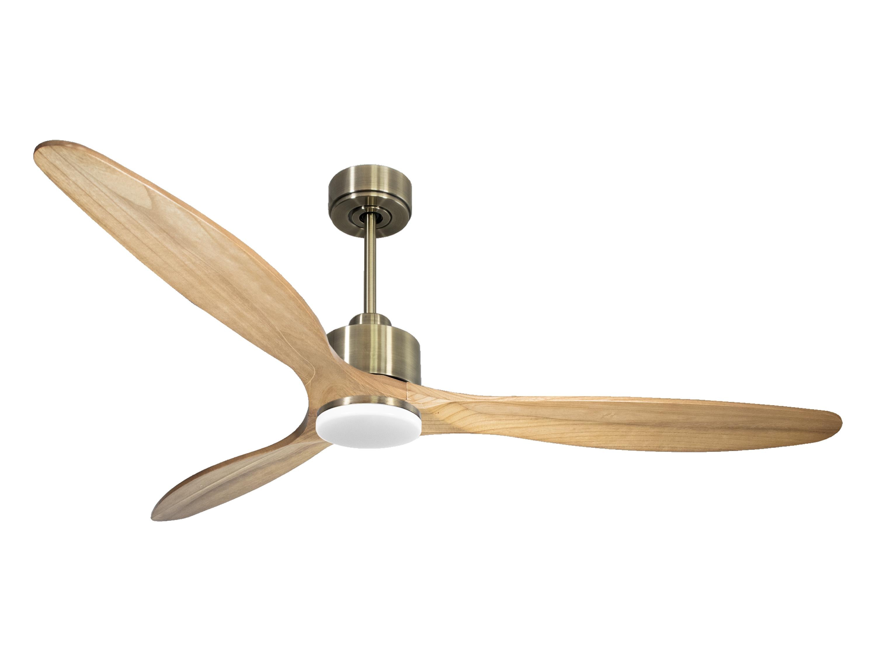 Ventilateur de plafond Réversible Thermostat Dimmable Wifi Moteur à courant continu Toits en pente Télécommande Lumière à trois tons Hypersilence Mémoire