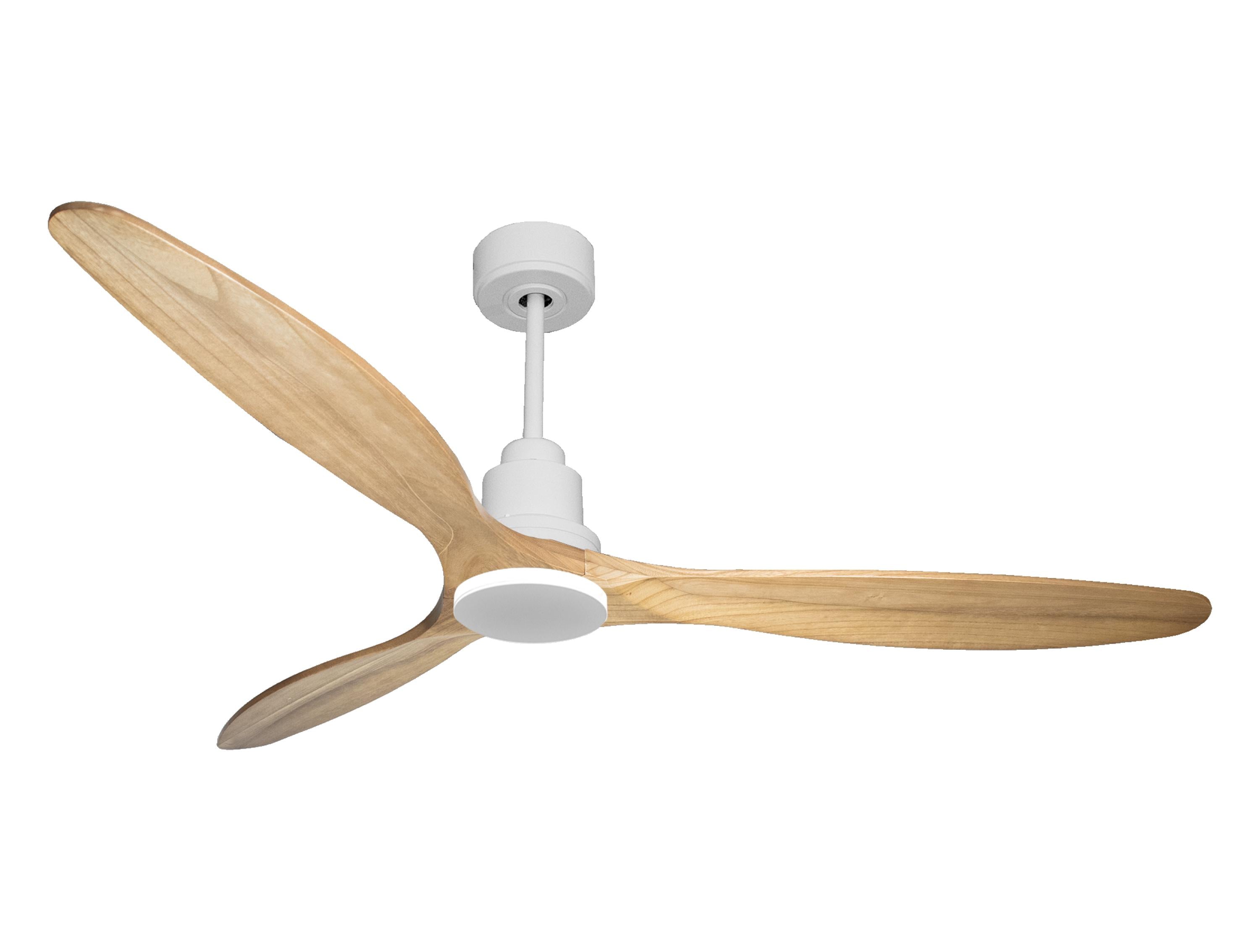 Ventilateur de plafond Réversible Thermostat Wifi Moteur à courant continu Toits en pente Télécommande Hypersilence Mémoire