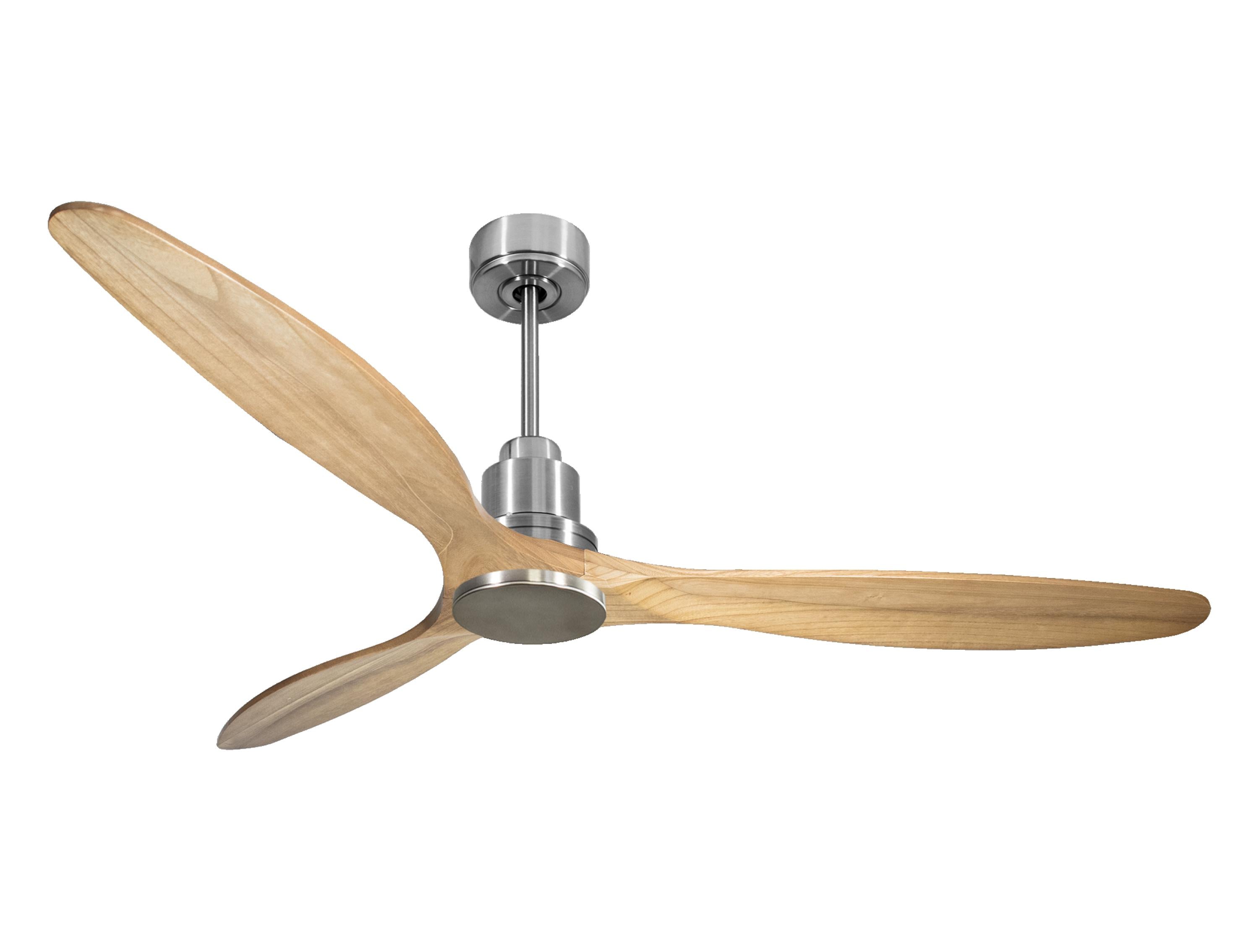 Ventilateur de plafond Réversible Thermostat Wifi Moteur à courant continu Toits en pente Télécommande Hypersilence Mémoire
