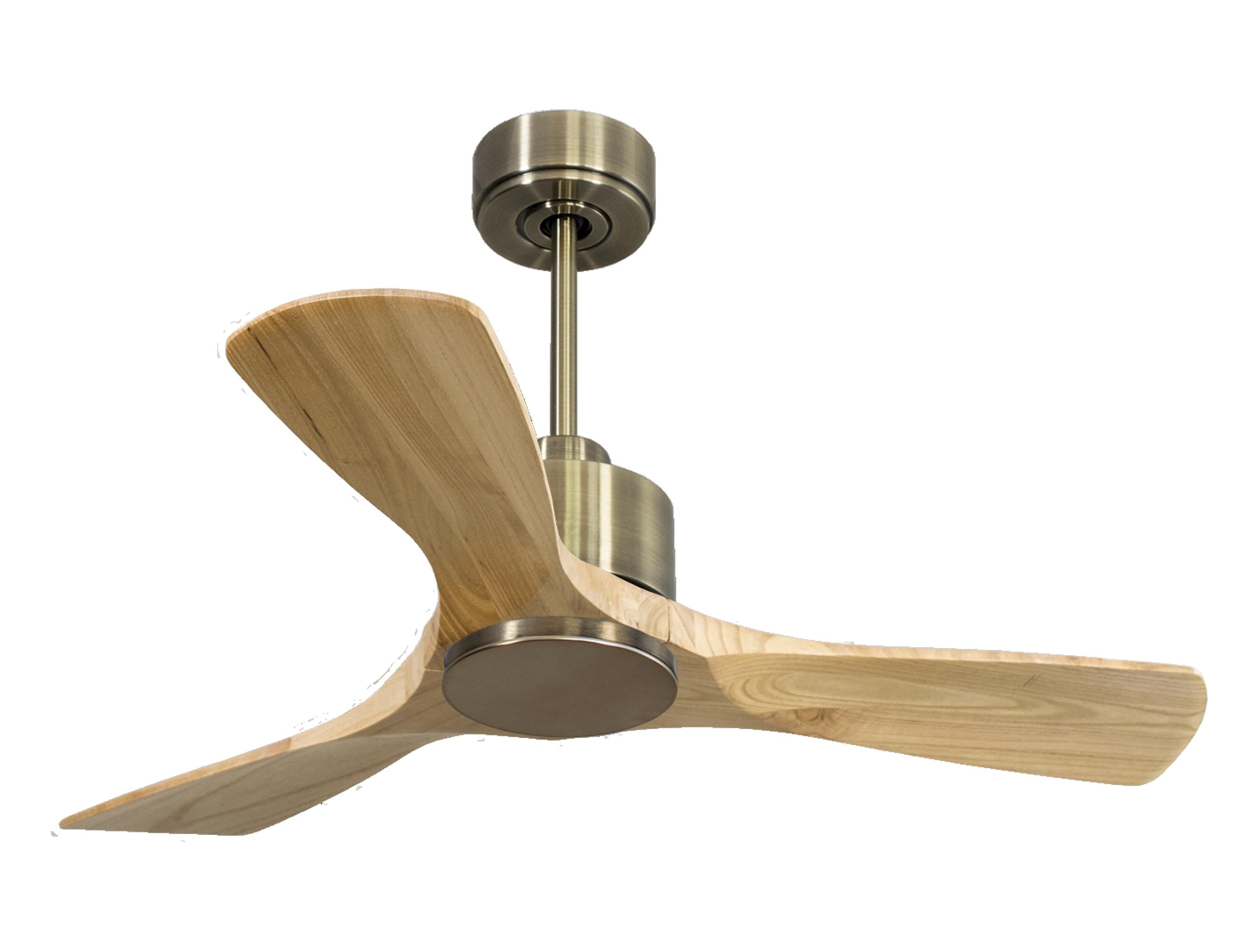 Ventilateur de plafond Réversible Thermostat Wifi Moteur à courant continu Toits en pente Télécommande Hypersilence Mémoire