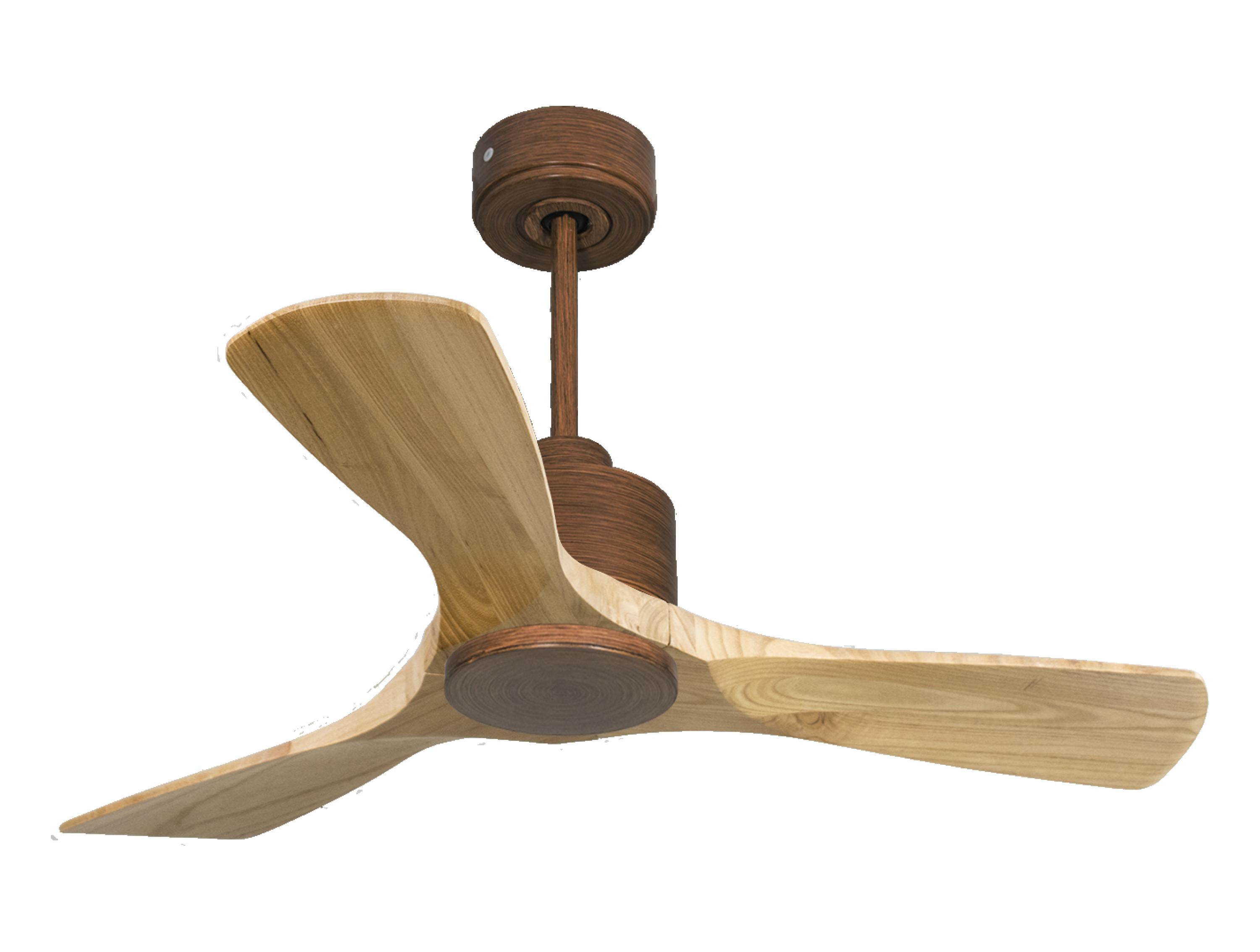 Ventilateur de plafond Réversible Thermostat Wifi Moteur à courant continu Toits en pente Télécommande Hypersilence Mémoire