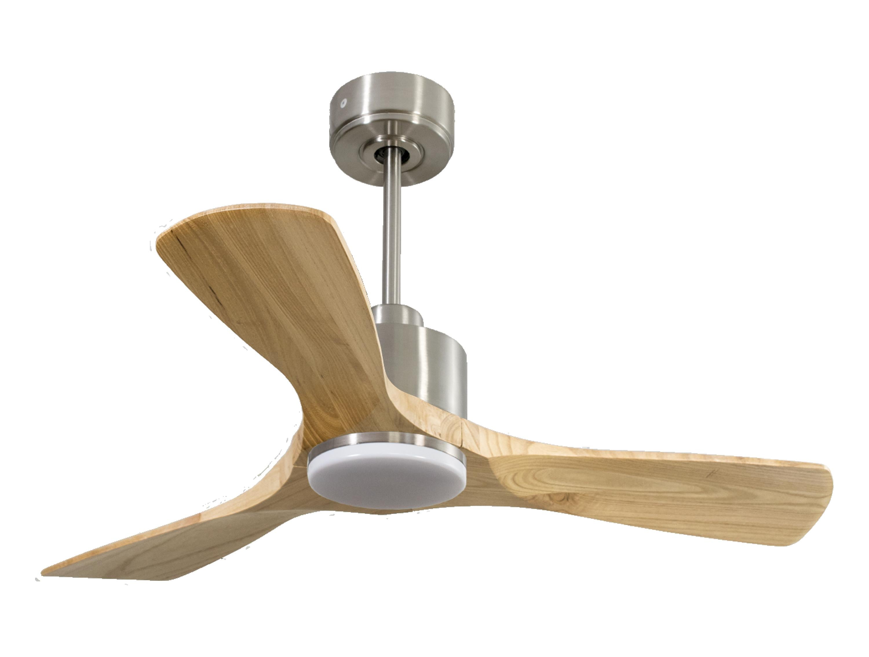 Ventilateur de plafond Réversible Thermostat Dimmable Wifi Moteur à courant continu Toits en pente Télécommande Lumière à trois tons Hypersilence Mémoire