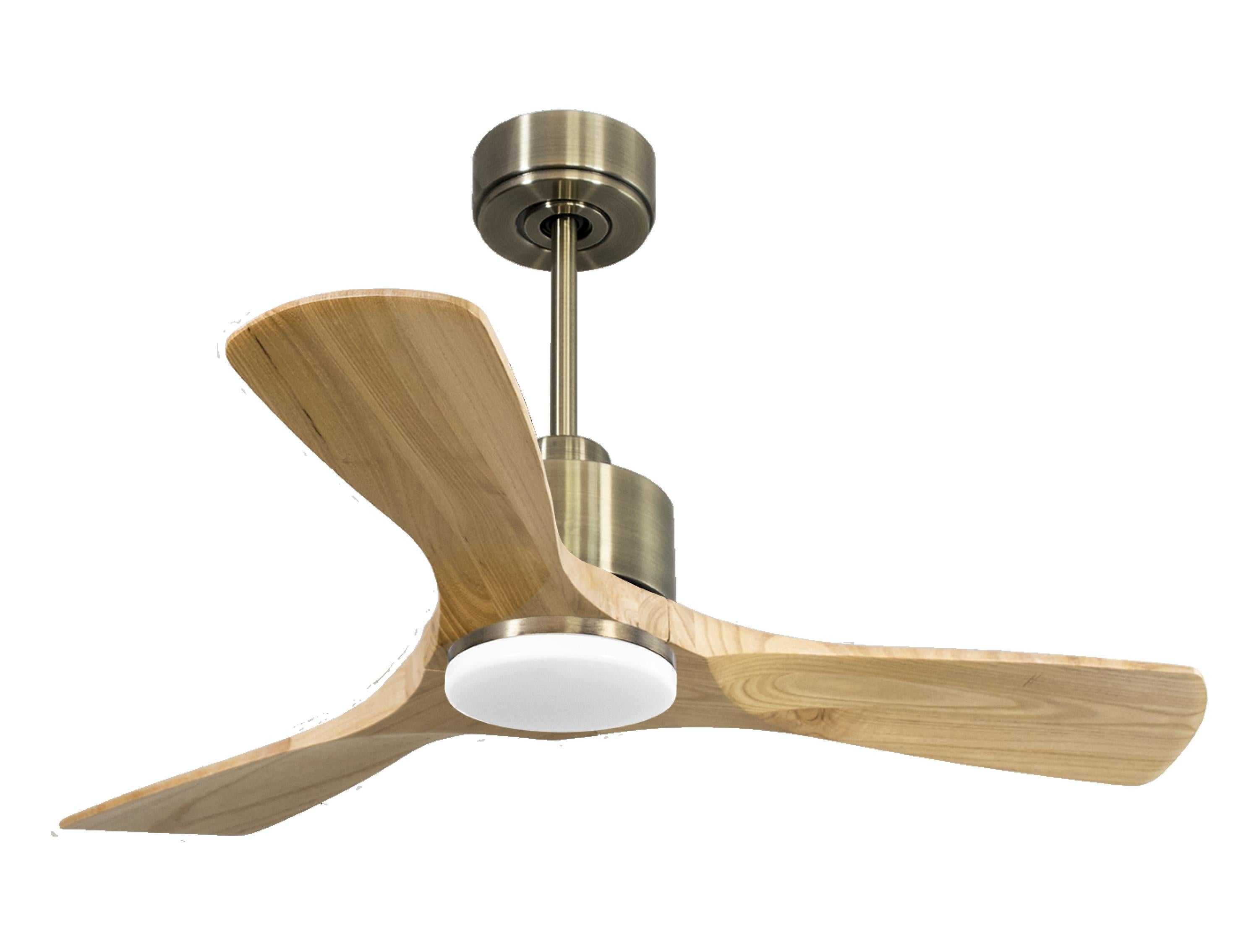 Ventilateur de plafond Réversible Thermostat Dimmable Wifi Moteur à courant continu Toits en pente Télécommande Lumière à trois tons Hypersilence Mémoire
