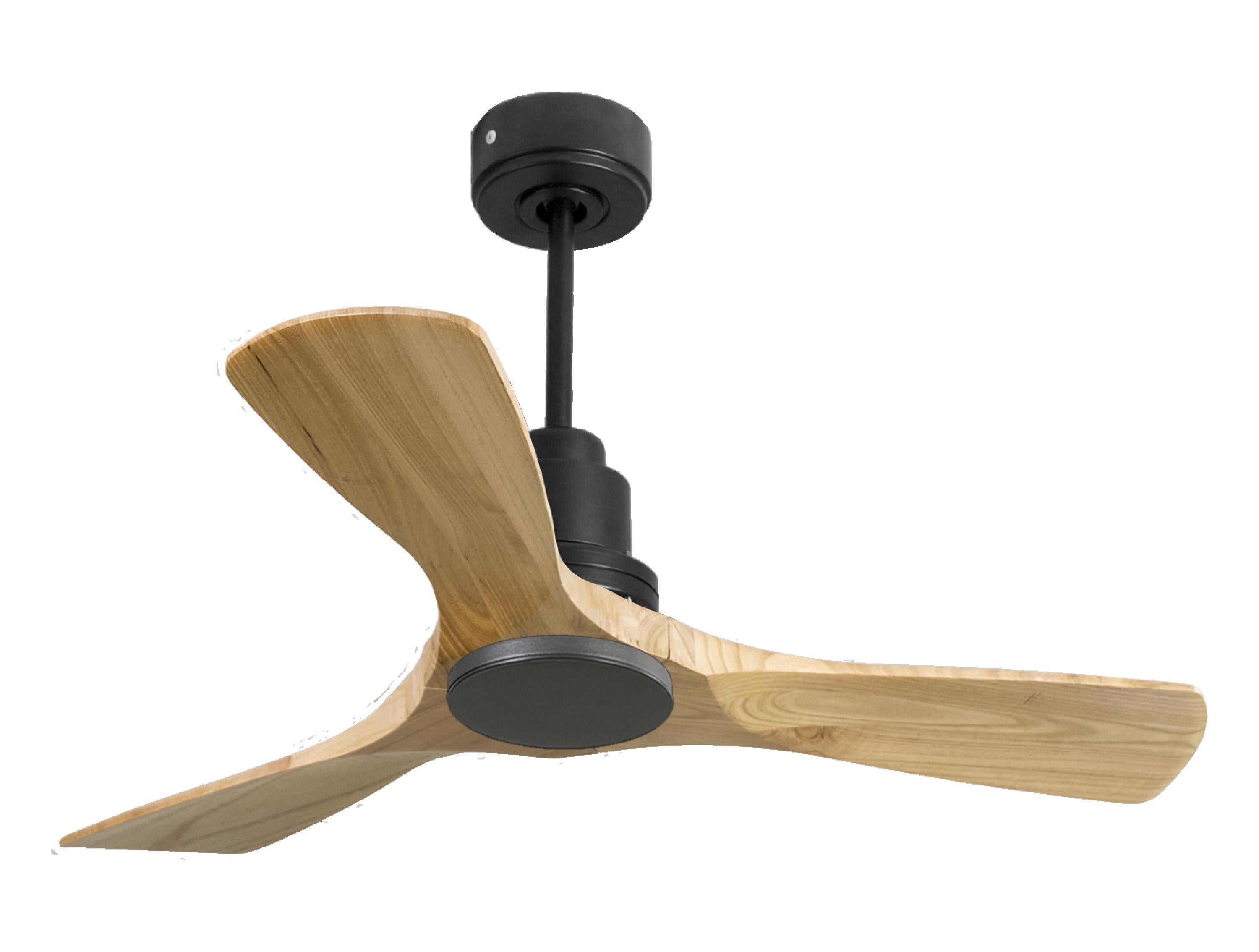 Ventilateur de plafond Réversible Thermostat Wifi Moteur à courant continu Toits en pente Télécommande Hypersilence Mémoire