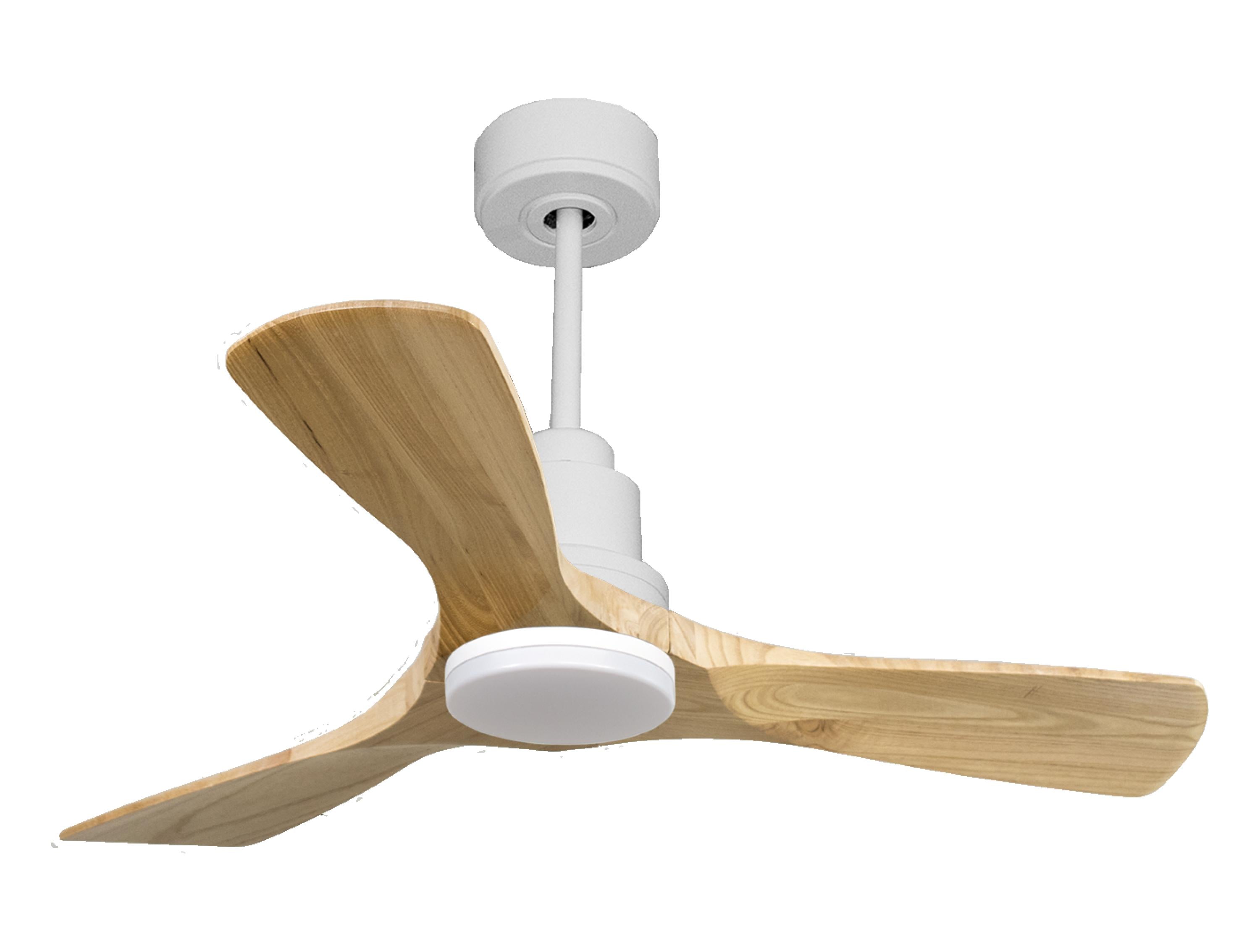 Ventilateur de plafond Réversible Thermostat Dimmable Wifi Moteur à courant continu Toits en pente Télécommande Lumière à trois tons Hypersilence Mémoire
